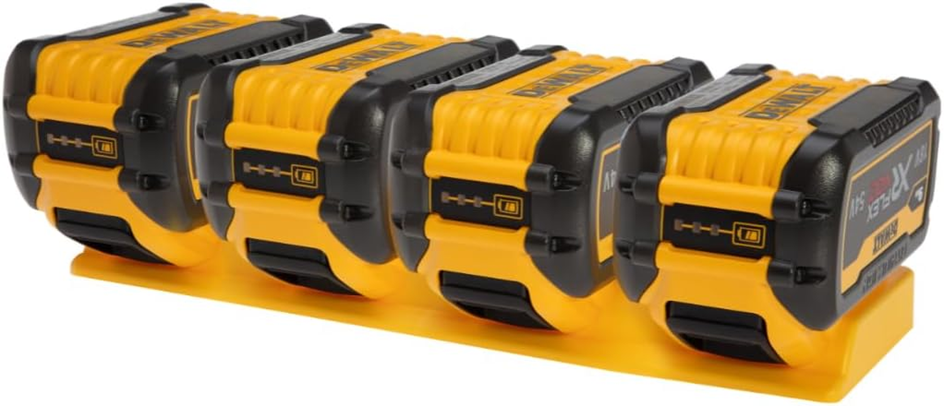 48 Tools Wall Mount Holder for Dewalt 18V, 20V, 54V, 60V MAX, XR, Flexvolt Cordless Power Tool Batteries - Durable ABS, UV Stabilised image number 5