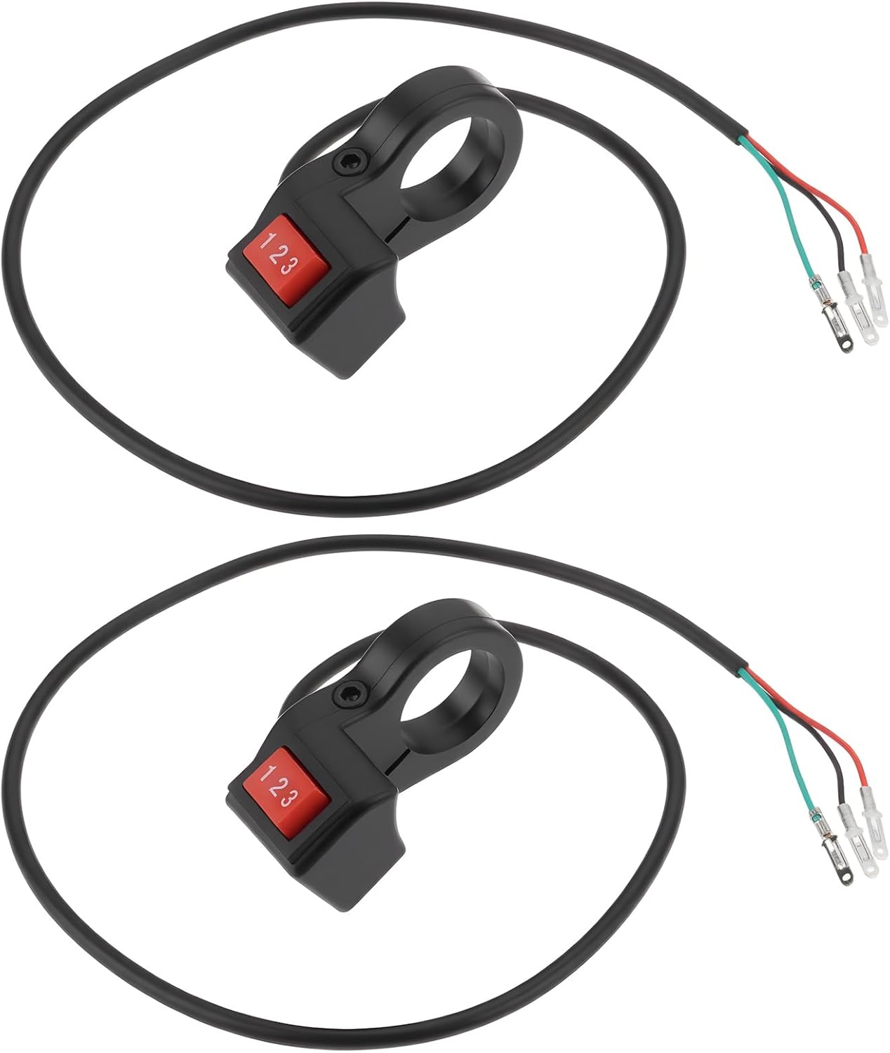 Ecsing 2Pcs 22Mm Handlebar 3 Speed Module Switches for Motorcycle E-Bike Scooters image number 5