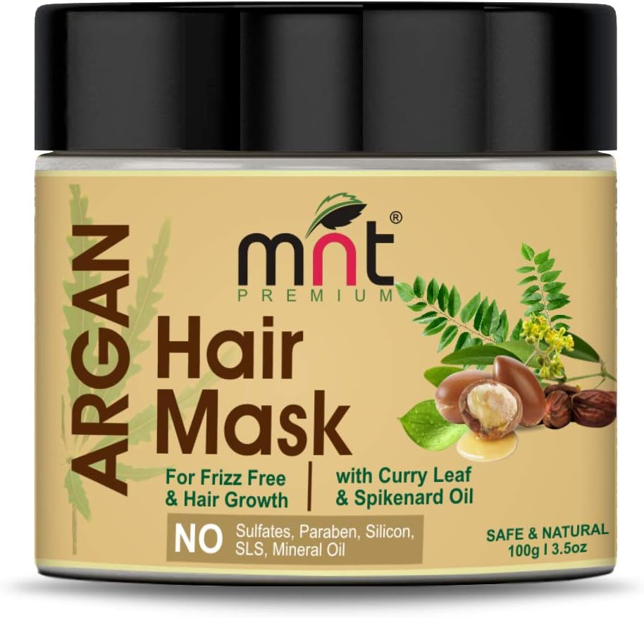 MNT Argan Hair Mask with Curry Leaf & Spikenard Oil for Hair Grow & Frizz Free Hair, 100G image number 1