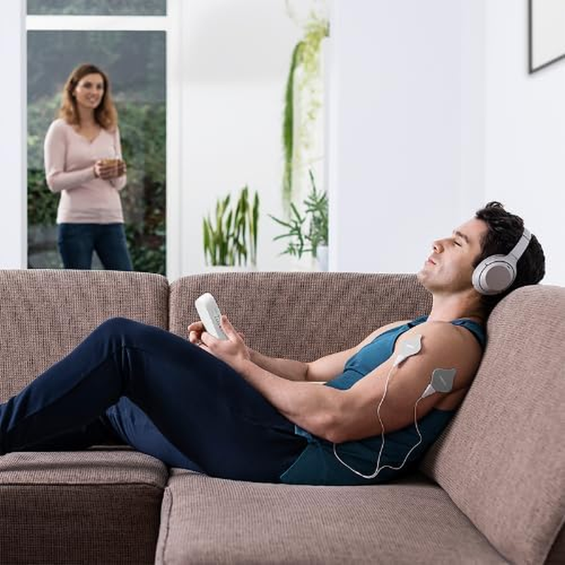 Omron HVF311 Electronic Nerve Stimulator for Drug-Free Pain Relief &ndash; Soothing Heat with 6 Massage Modes, Soft Touch Pads, Compact Design, LCD Screen and 2+2 Year Warranty image number 2