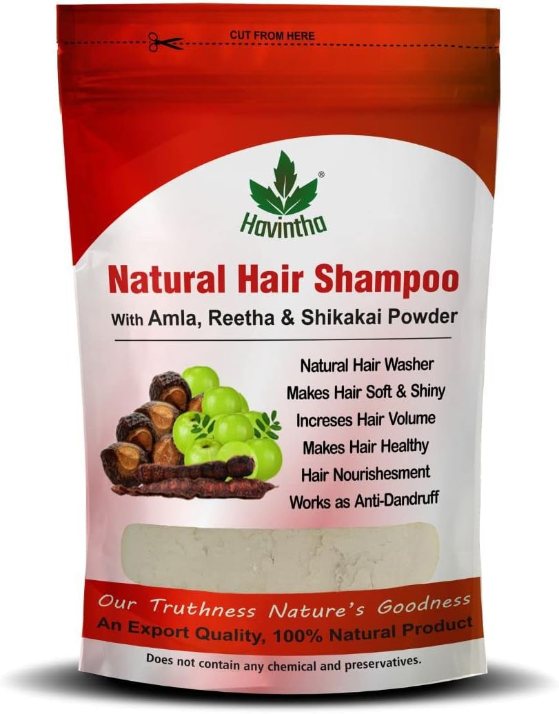 Havintha Amla Reetha Shikakai and Amla Reetha Shikakai Methidana Shampoo Powder (227G+227G) image number 2