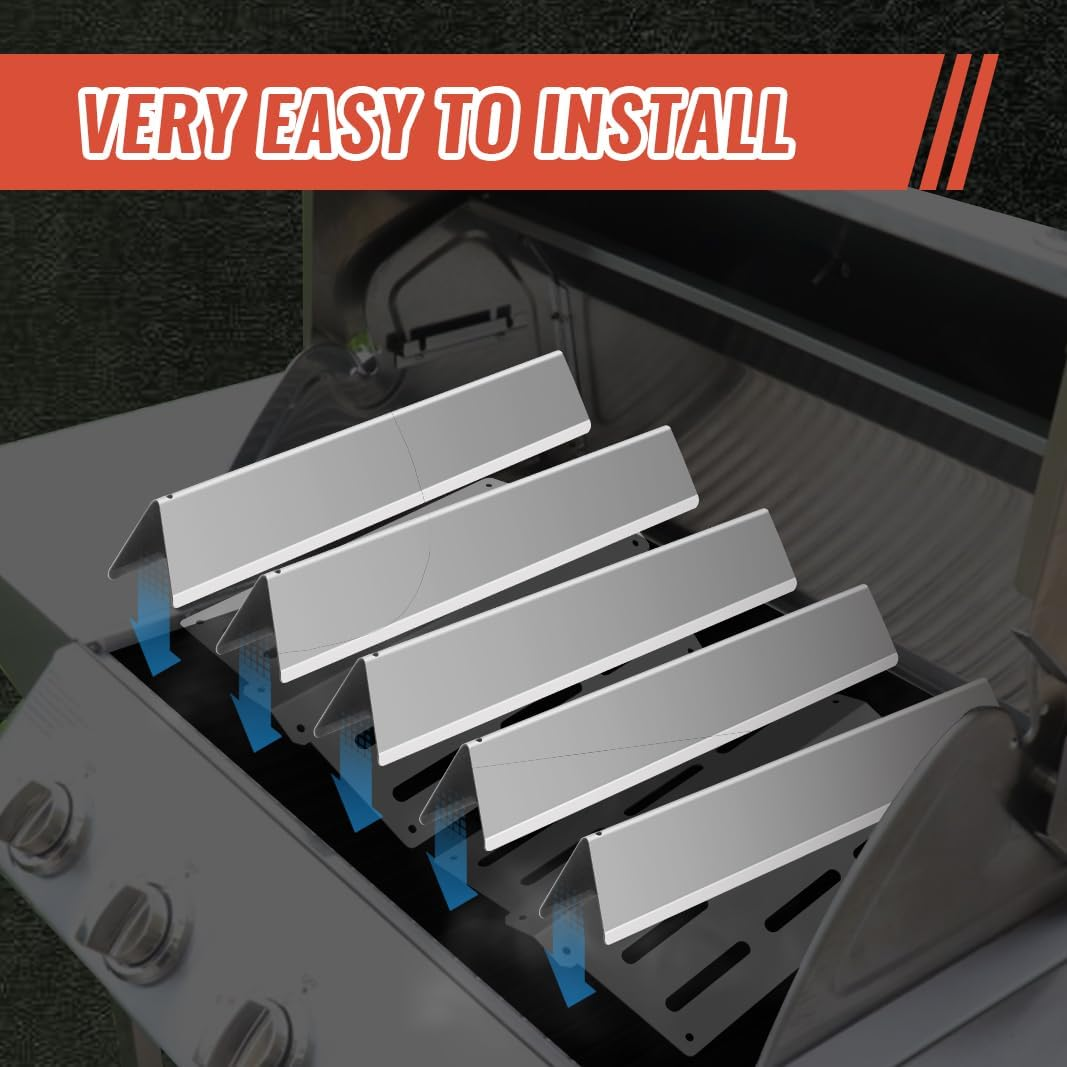 Grill Replacement Parts for Weber Genesis 300 Series E310 E320 E330 S310 S320 S330 E-310 E-320 S-310 S-320 E/S-330 EP/CEP-310 EP/CEP-320 EP/CEP-330 Stainless Steel Flavorizer Bars Heat Deflector - 2+5+62752-3+7524 image number 3