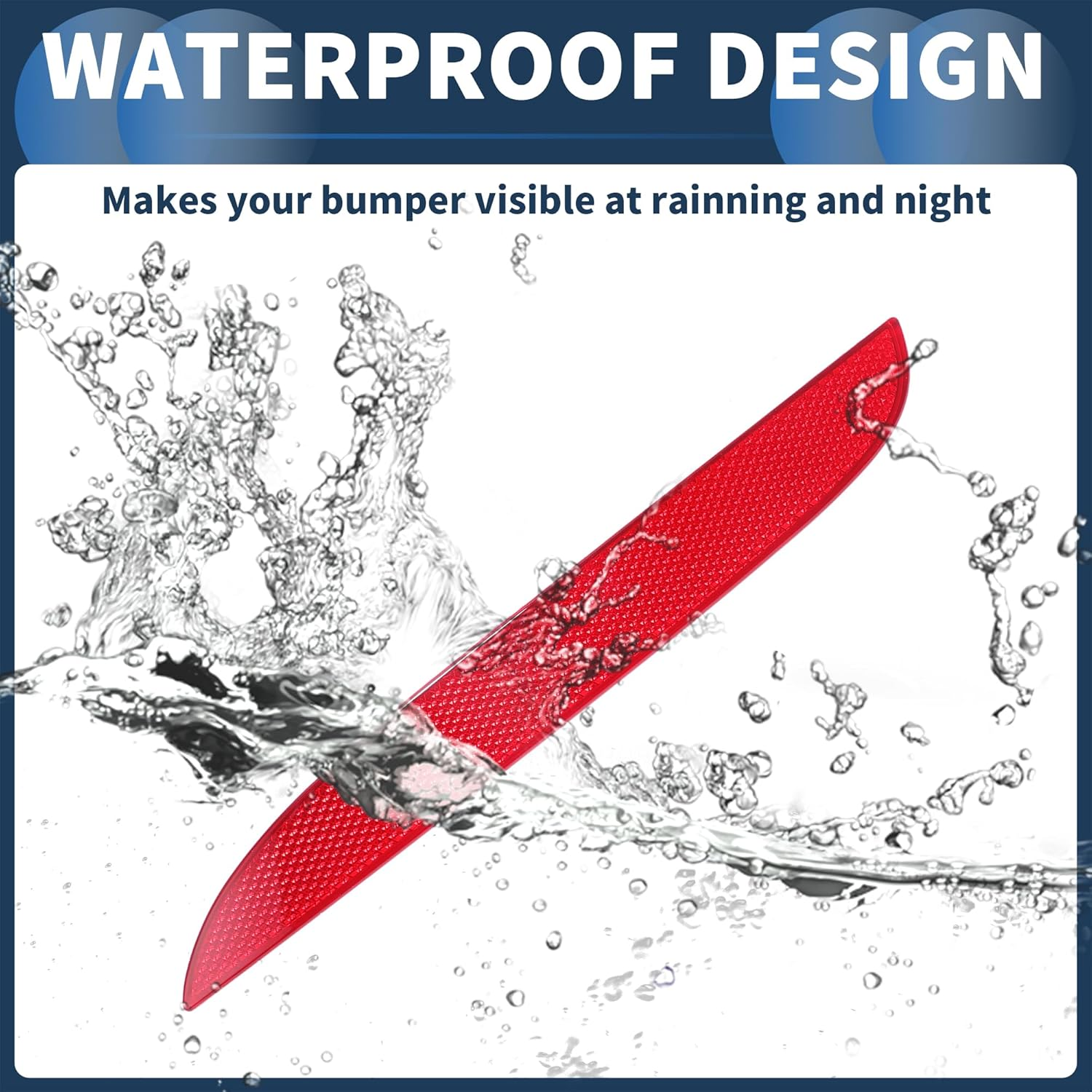 X AUTOHAUX Bumper Reflector Rear Left 8.66"X1.06" Bumper Reflector Side Marker No.63142990863 for BMW X1 E84 2009-2015 Plastic Red Durable image number 3