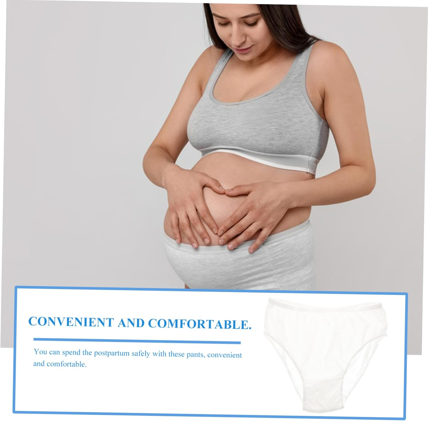 4Pcs Pregnant Women Disposable Briefs Cotton Panties Breathable Sanitary Underwear for Incontinent image number 6
