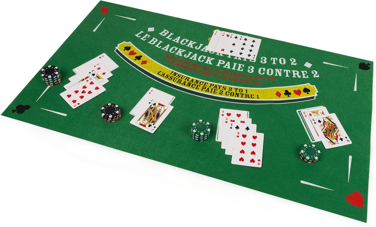 Deluxe Casino Set, 3 Classic Games in 1: Craps, Blackjack, and Poker, Classic Games for Ages 10 and Up image number 4