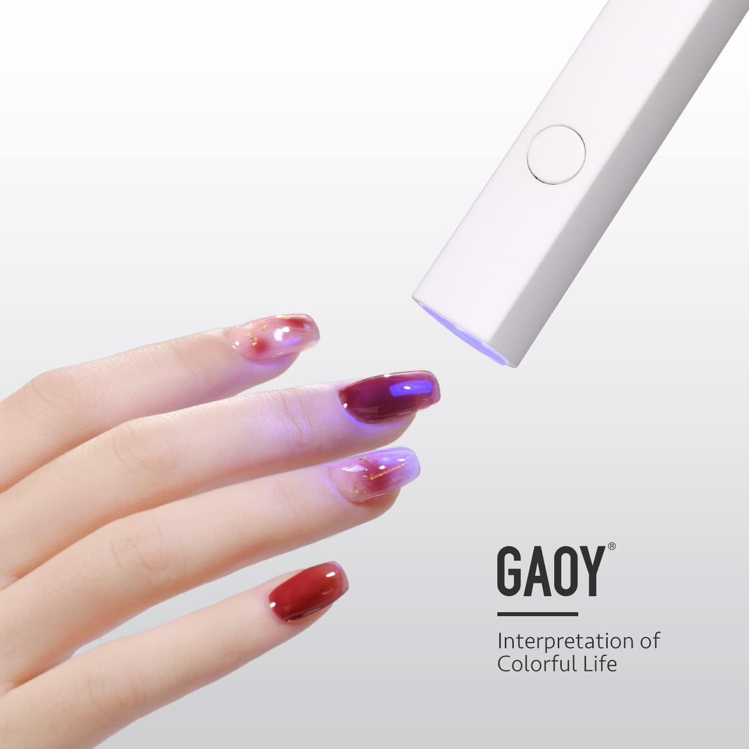 GAOY Handheld UV Light for Gel Nails, Mini Nail Light, Portable LED Nail Lamp, USB Nail Dryer for Fast Curing
