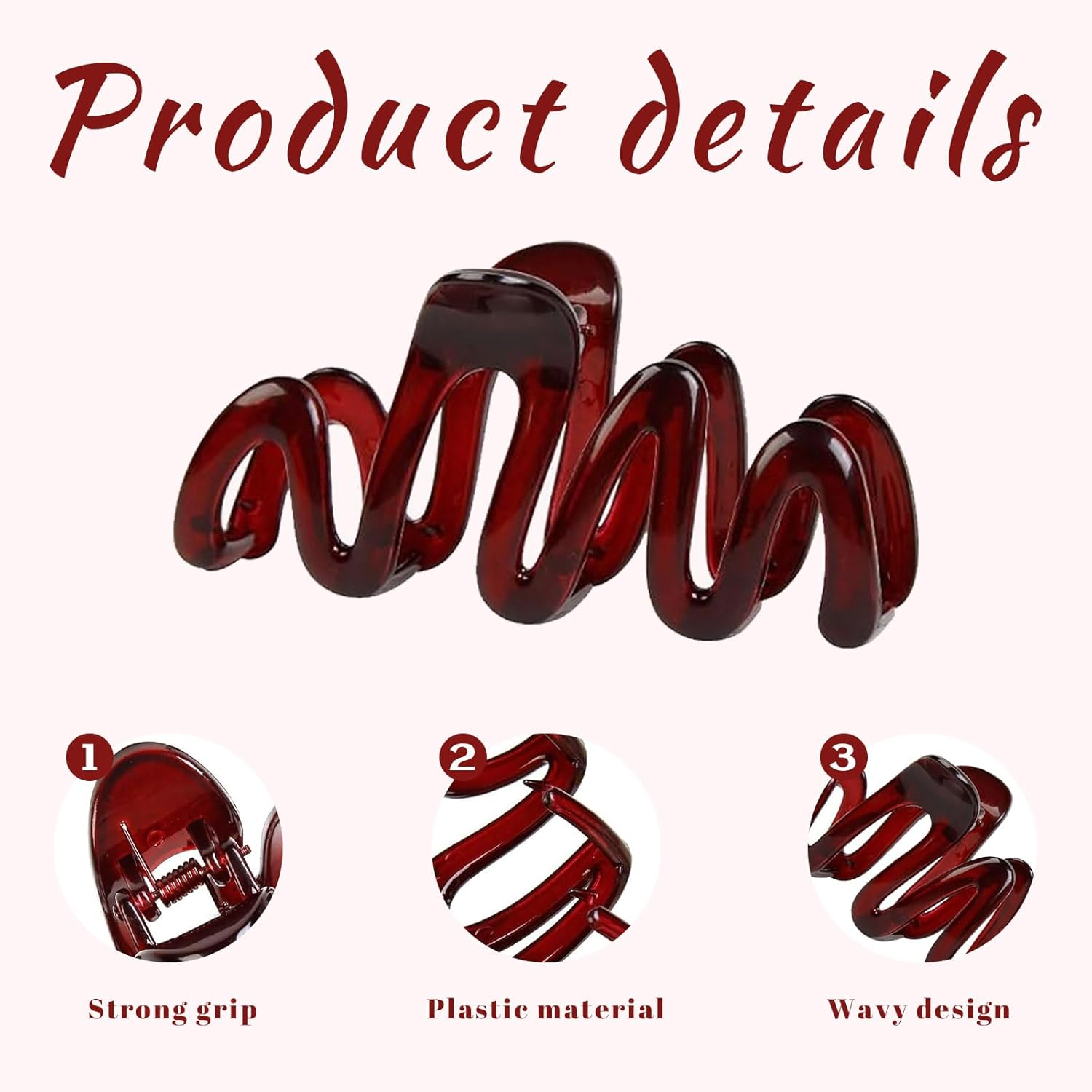 Xanthelle Women'S Hair Clips, Pack of 4 Large Hair Clips, Claw Clip for Thick Hair, Duck Beak Hair Clip, Non-Slip Hair Clip, Large for Women image number 2