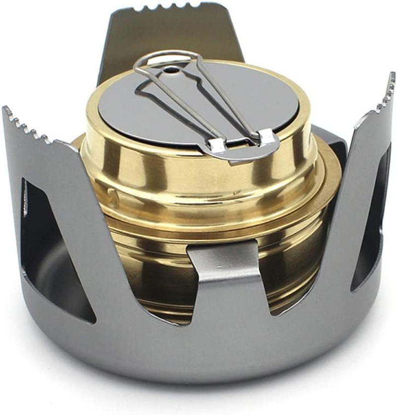 Copper Alloy Portable Mini Ultra-Light Spirit Burner Alcohol Stoves Outdoor Camping Hiking Stoves Furnace image number 4