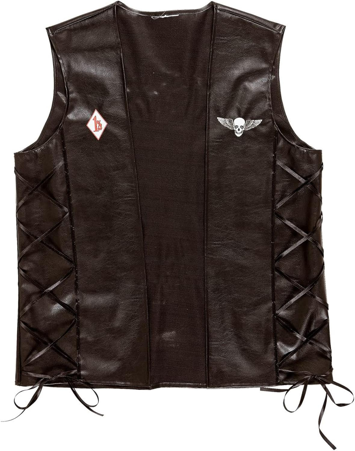 Widmann - Kost&uuml;m Biker Weste Outlaw, Im Lederlook, Rocker, Faschingskost&uuml;me, Karneval, Halloween image number 5