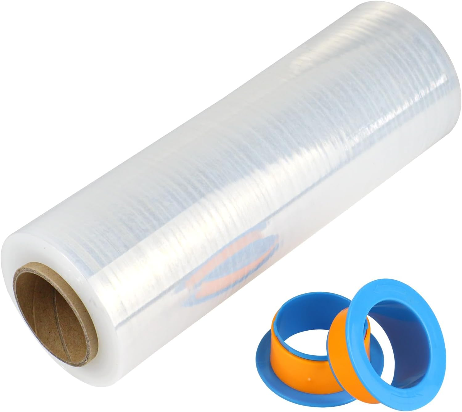 Clear Stretch Shrink Wrap Film, Heavy Duty Packaging Stretch Film for Shipping, Moving, Pallet, 1 Roll with 1 Pair Hand Saver,15 Inch X 1476Ft, 70 Gauge,Bomei PACK image number 6