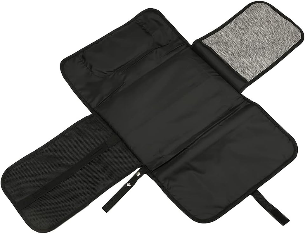 Baby Changing Pad, Travel Changing Mat Convenient Portable Waterproof with Small Storage Bag for Moms Dads for Stroller Walks or Diaper Bag(Grey) image number 4