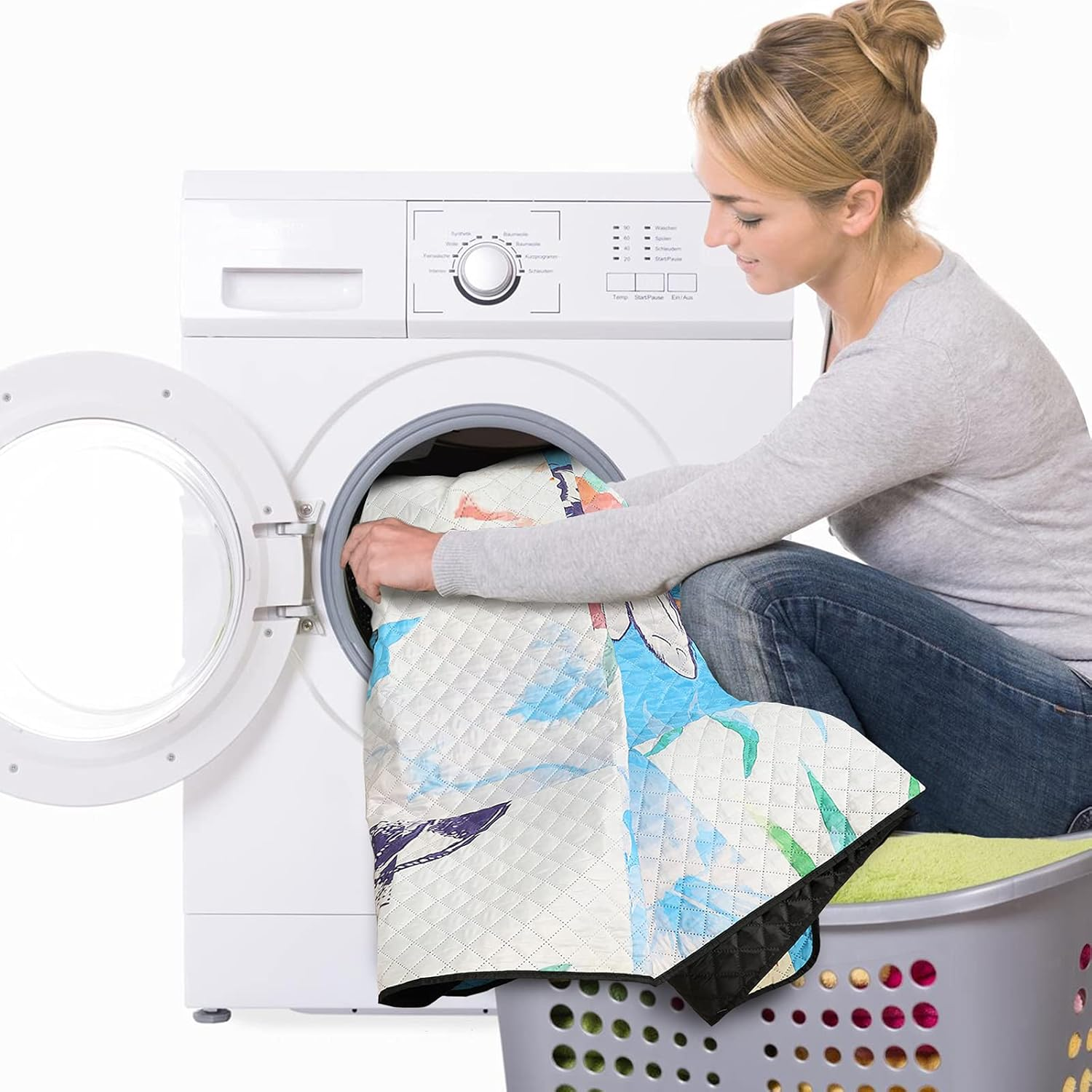 AMMSUN Picnic Blanket Mat Rug Waterproof Sandproof 200X200Cm 4-8 Person Extra Large Beach Blanket Easy to Fold Lightweight Skin-Friendly and Comfortable for Beach, Camping,Family Concerts,Park image number 6