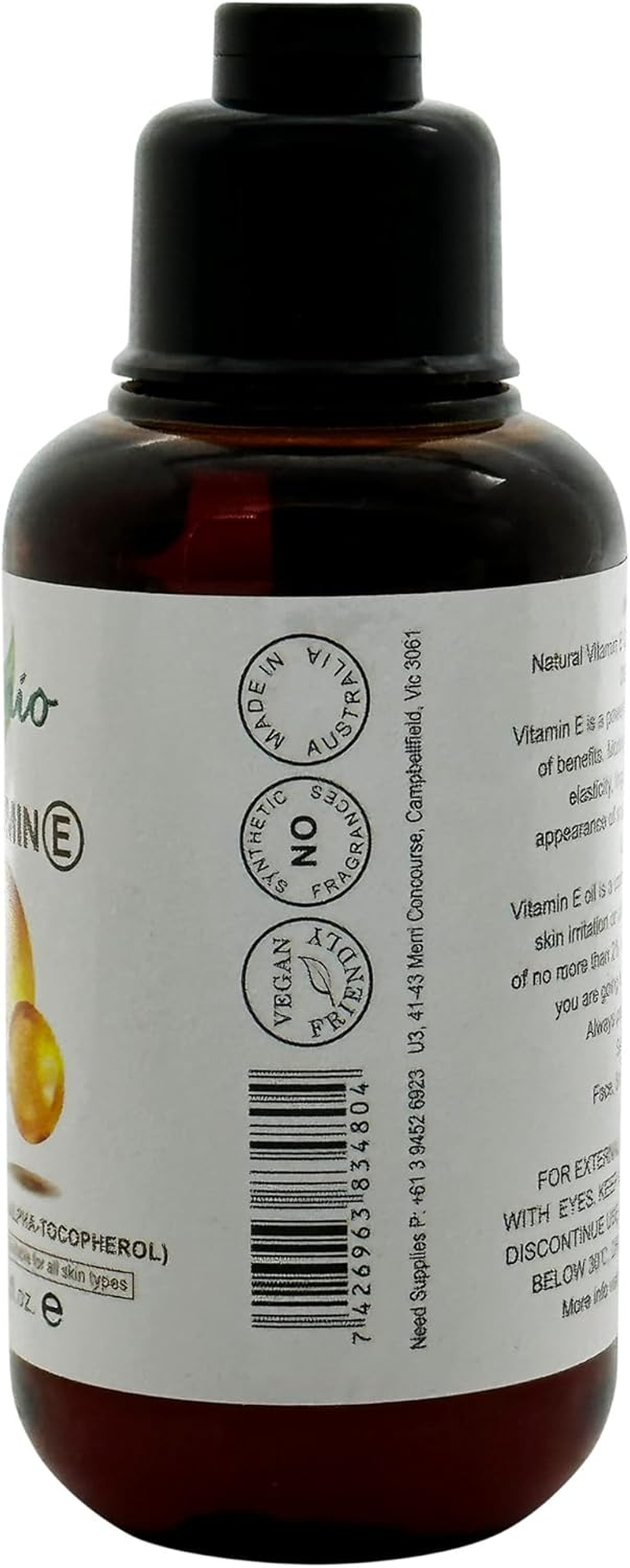 Natural Vitamin E Oil 100% Pure - (87% D-Alpha Tocopherol) Very Thick Oil (100Ml, without Pump) image number 3