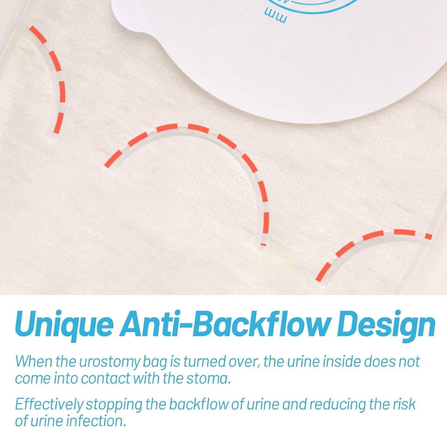 10PCS Urostomy Bags, One Piece Stoma Bag for Urine Anti-Backflow Urostomy Bag Suppliers, 15-45Mm Cut-To-Fit Drainable Pouch Ostomy Stoma Bags for Ileostomy Stoma Care image number 3