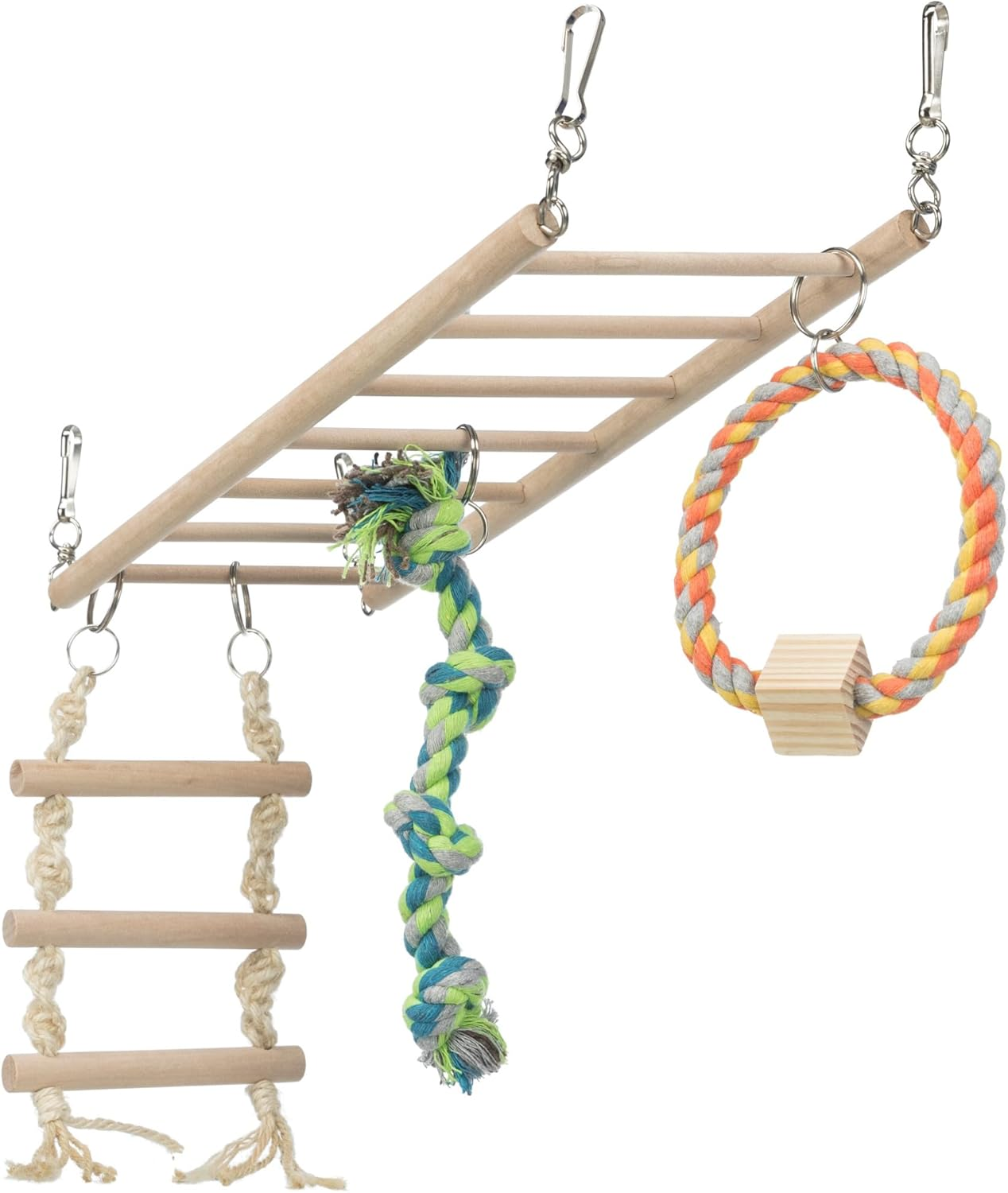 TRIXIE Small Animal Suspension Bridge, Cage Accessories, Pet Toys for Rats, Ferrets 35 X 15Cm image number 5