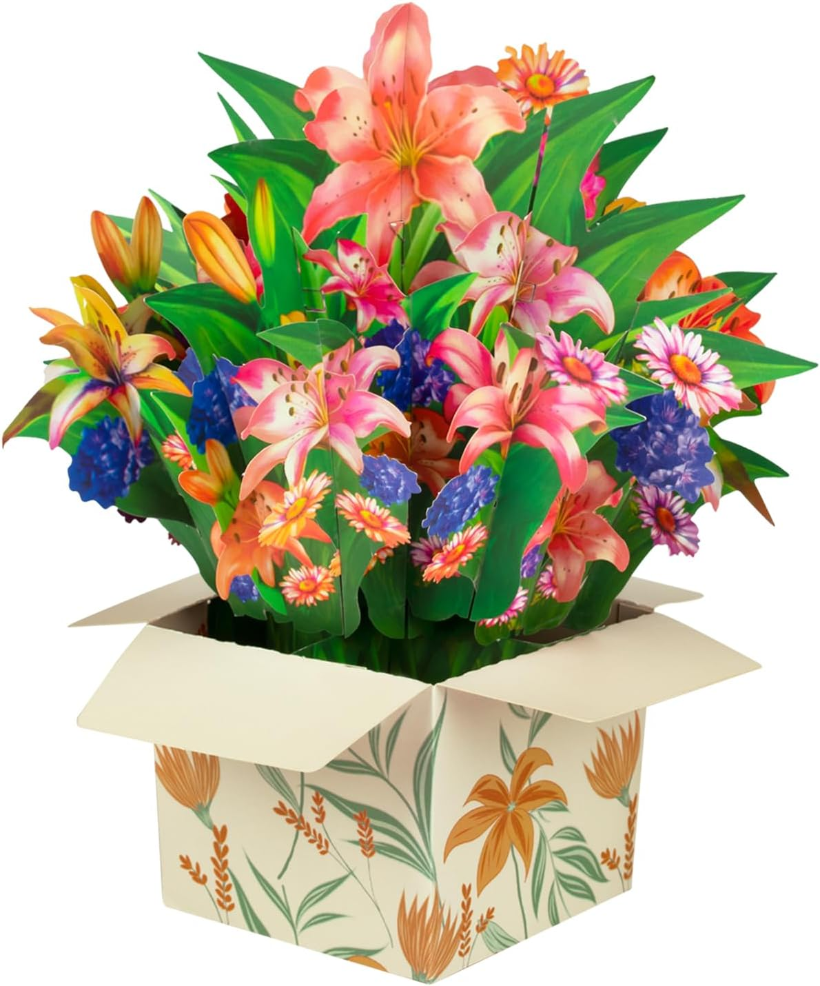 Magic Ants Flower Paper Pop-Up Cards - Bouquet 3D Popup Greeting Card - Pop-Up Birthday Card for Mum - Anniversary Card Thank You Card for Women, Mother'S Day - Envelope Included (Lily) image number 2