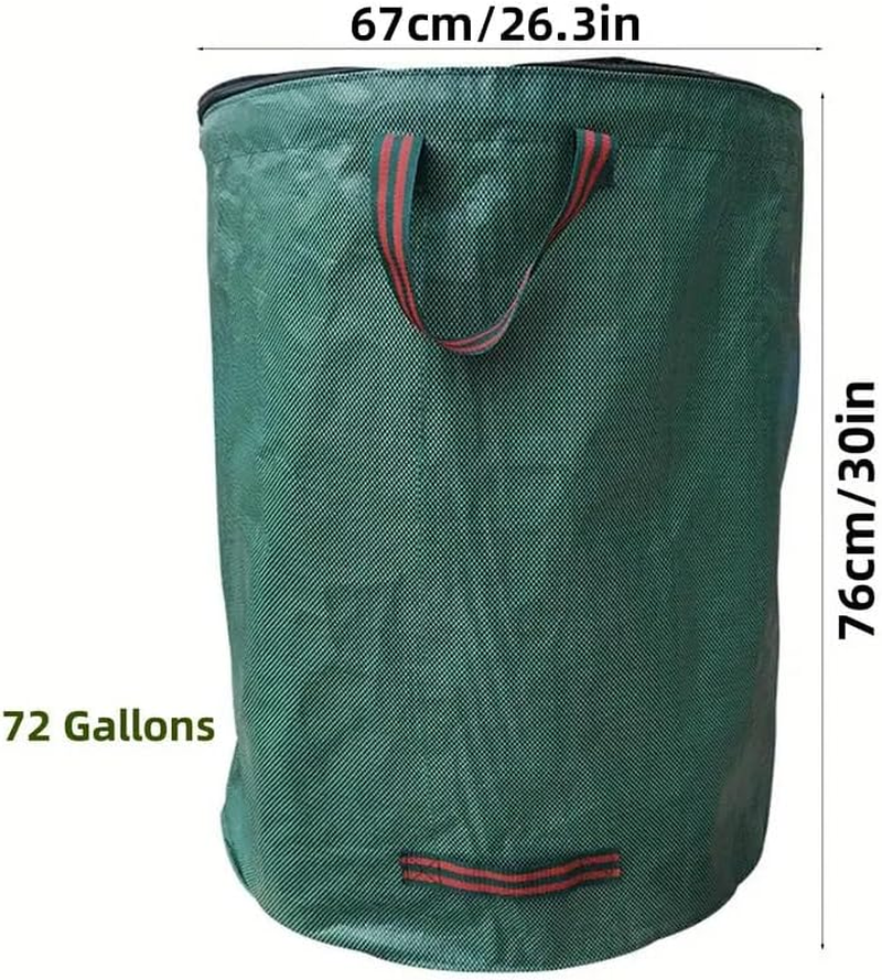 AIMALL 300L Garden Deciduous Bag with Lid, Large Garden Garbage Collection Bag for Branches, Leaves, and Compost, Flip Open Design for Easy Access image number 2