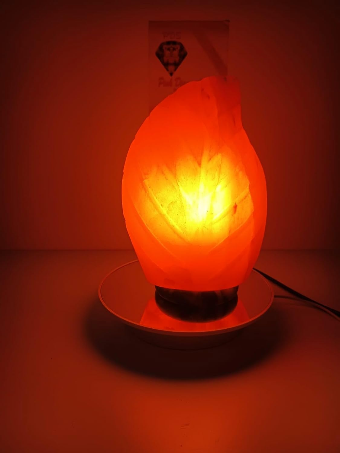 Himalayan Premium Natural Leaf Style Salt Lamp 100% Authentic, Beautifully Hand Crafted Leaf Salt Lamp Comes with Complete Electric Fitting image number 1