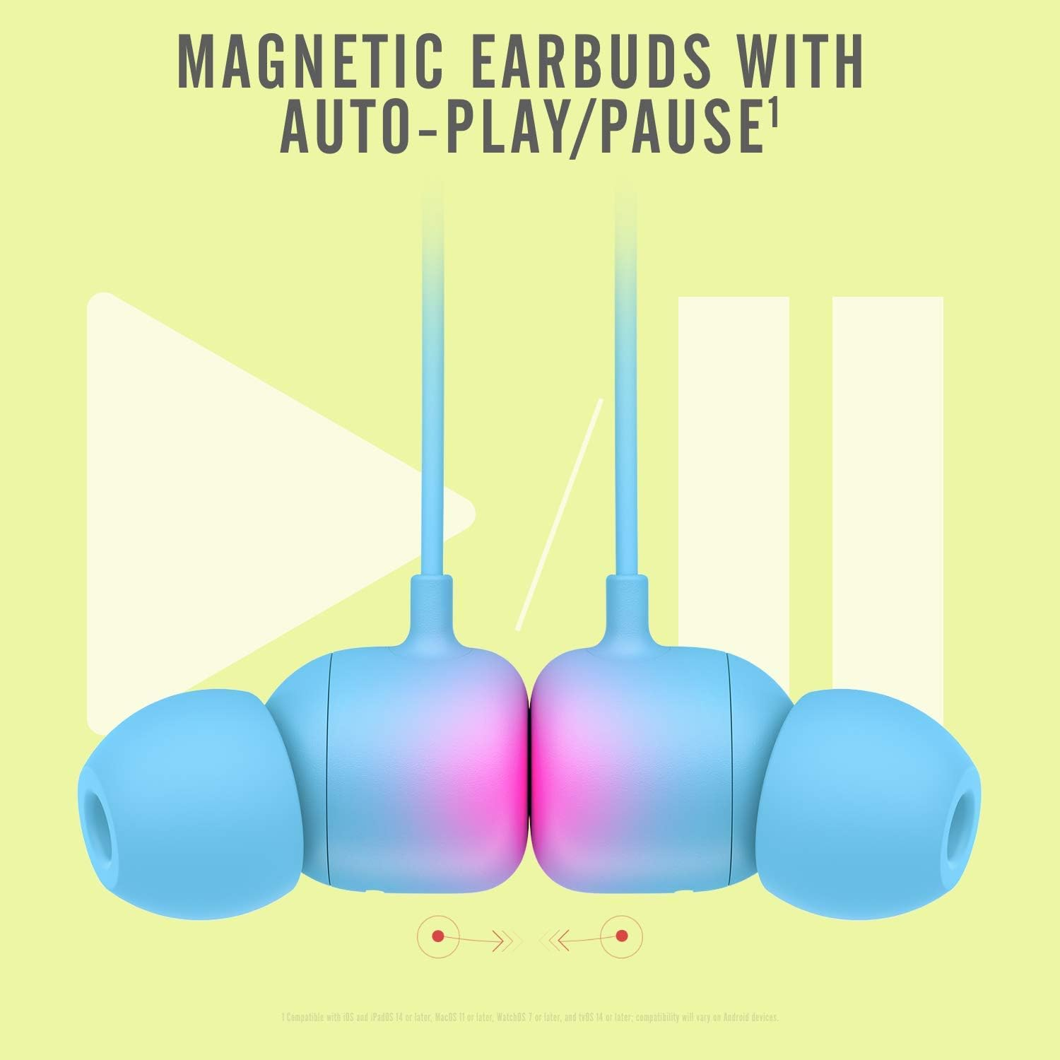 Beats Flex Wireless Earphones &ndash; Apple W1 Headphone Chip, Magnetic Earbuds, Class 1 Bluetooth, 12 Hours of Listening Time - Blue (Latest Model) image number 1