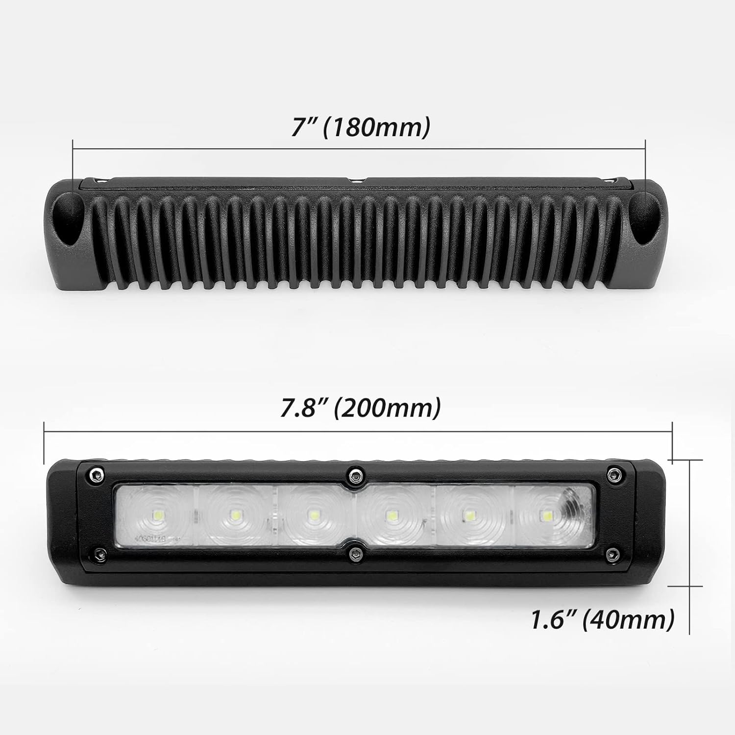 Dream Lighting 12V LED Awning Lights, 720Lm Annex Wall Light Bar for RV, Heavy Duty, 4WD, Truck, Camper Van, Travel Trailer, Boat, Marine, 200Mm Black Shell Waterproof Exterior Lighting - White image number 6