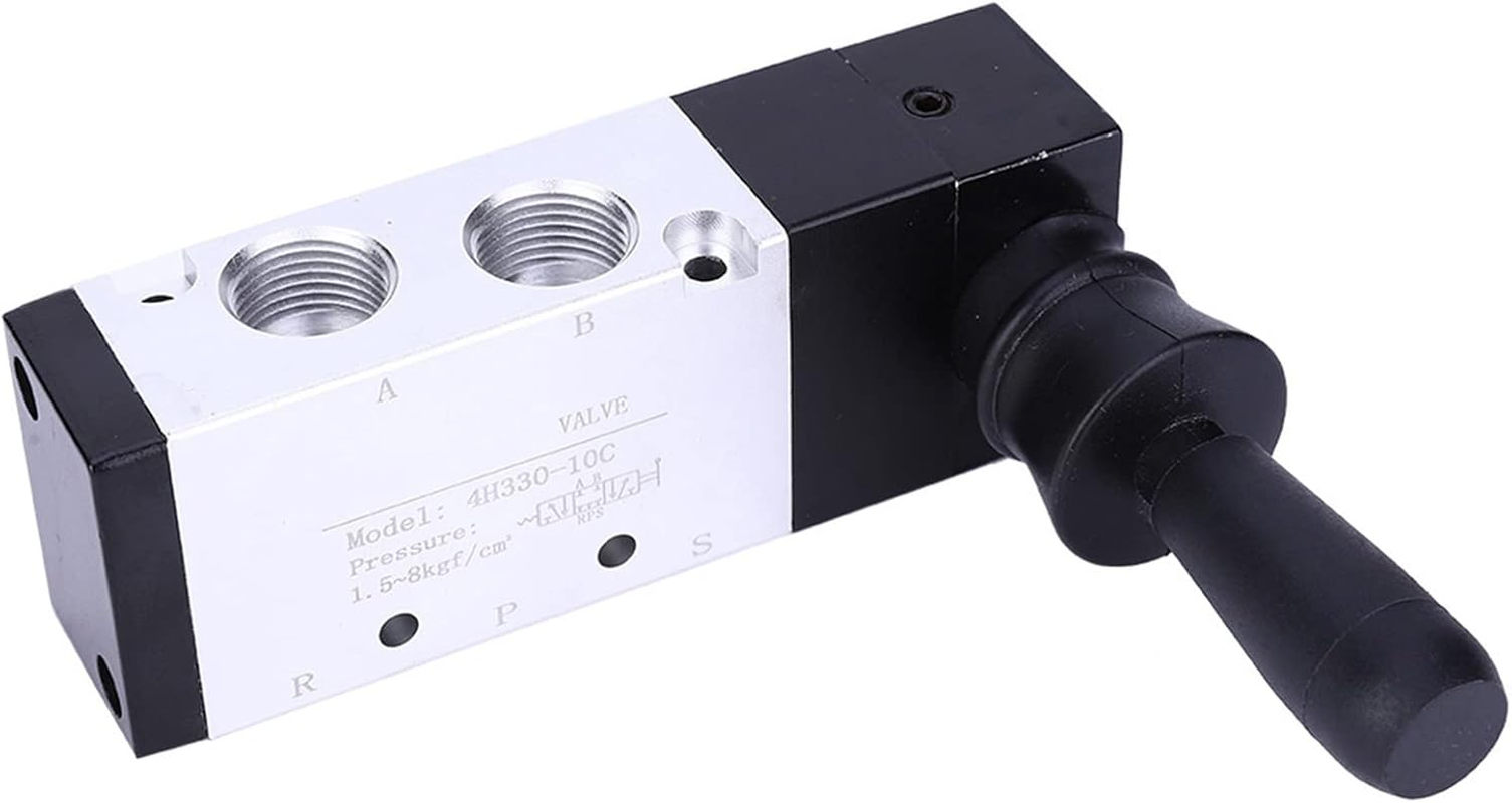 Hyuduo Hand Lever Valve - High Sealingness 5 Port 3 Position Manual Valve for Pneumatic Actuator Components - Excellent (4H330-10) image number 3