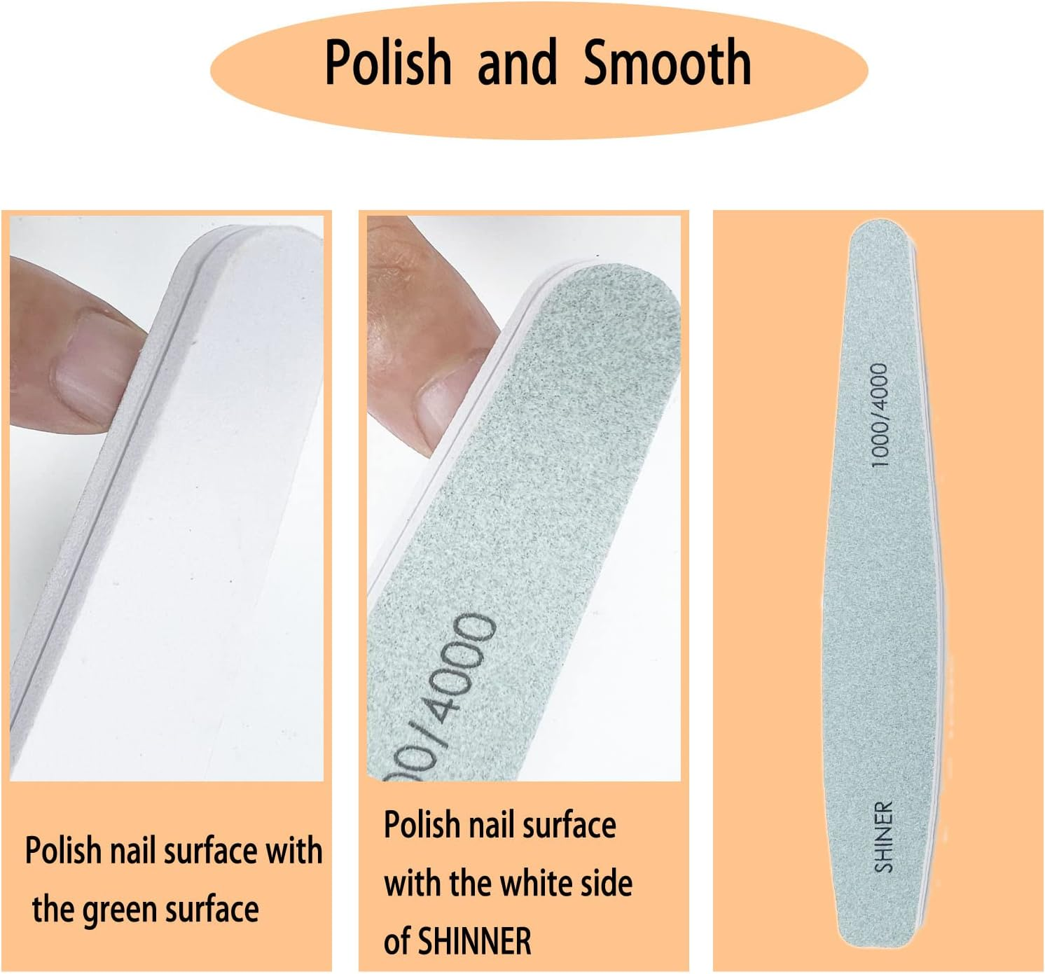 8PCS Nail File Set, Professional Manicure Tools Kit, 6Pcs Buffer Block Sponge Polished, with Cuticle Nipper and Pusher for Dead Skin Nail Trimming Manicure Tools image number 2