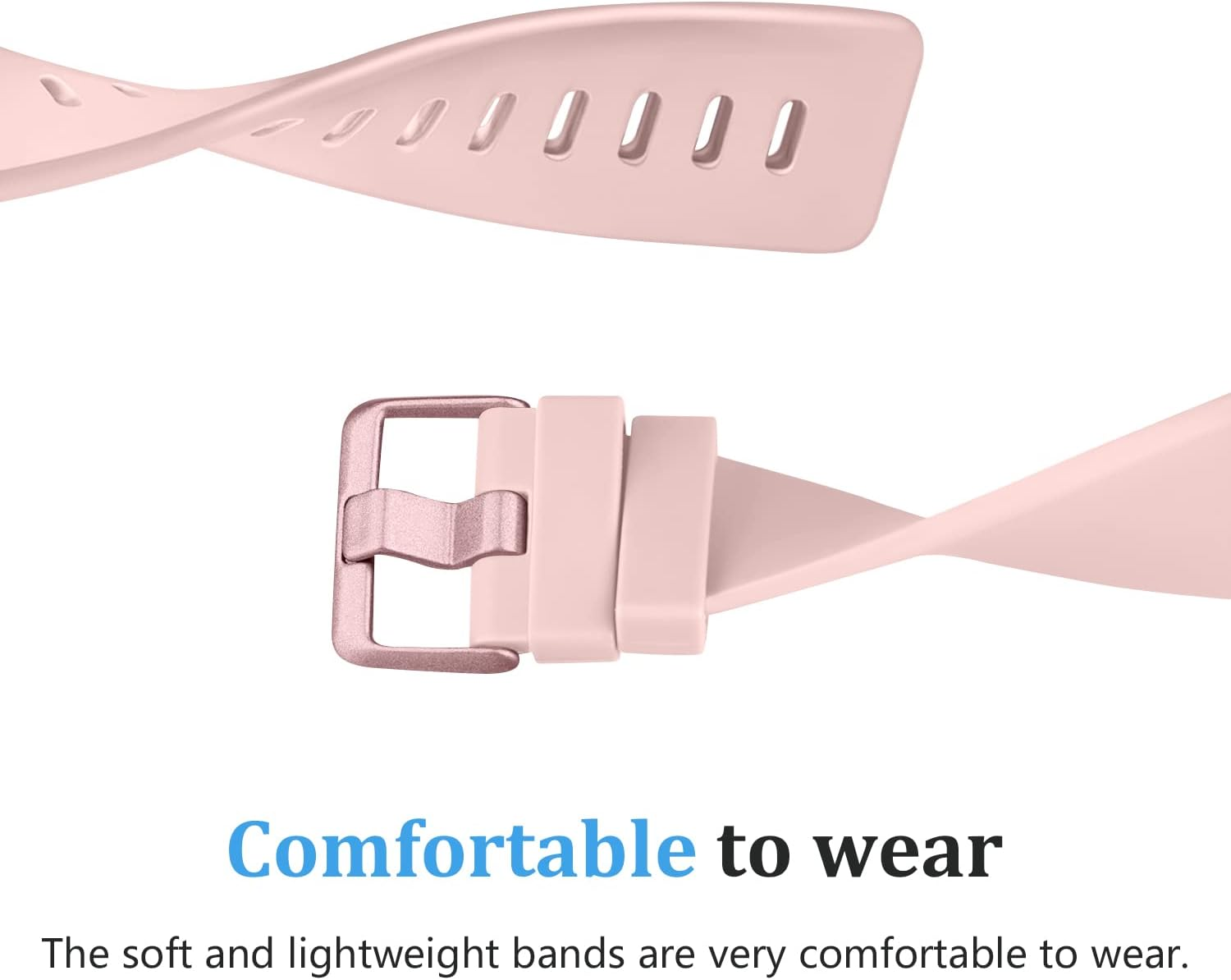 Sport Bands for Fitbit Versa 2 Band, Fitbit Versa Band, Versa Lite/Se Band Women/Men, Soft Classic TPU Adjustable Comfortable Replacement Wristbands for Fitbit Versa 2/Versa/Lite/Se image number 6