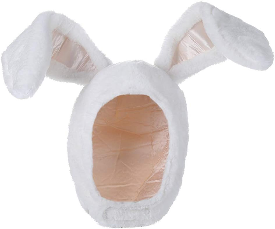 Plush Fun Bunny Ears Hood Women Costume Hats Christmas Gift Warm Soft and Cozy image number 1