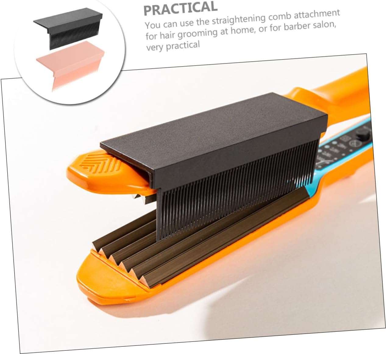 BIUDECO 2Pcs Hair Straightening Brush Attachments Straightener Comb Iron Comb for Hair Straightener Tool image number 2