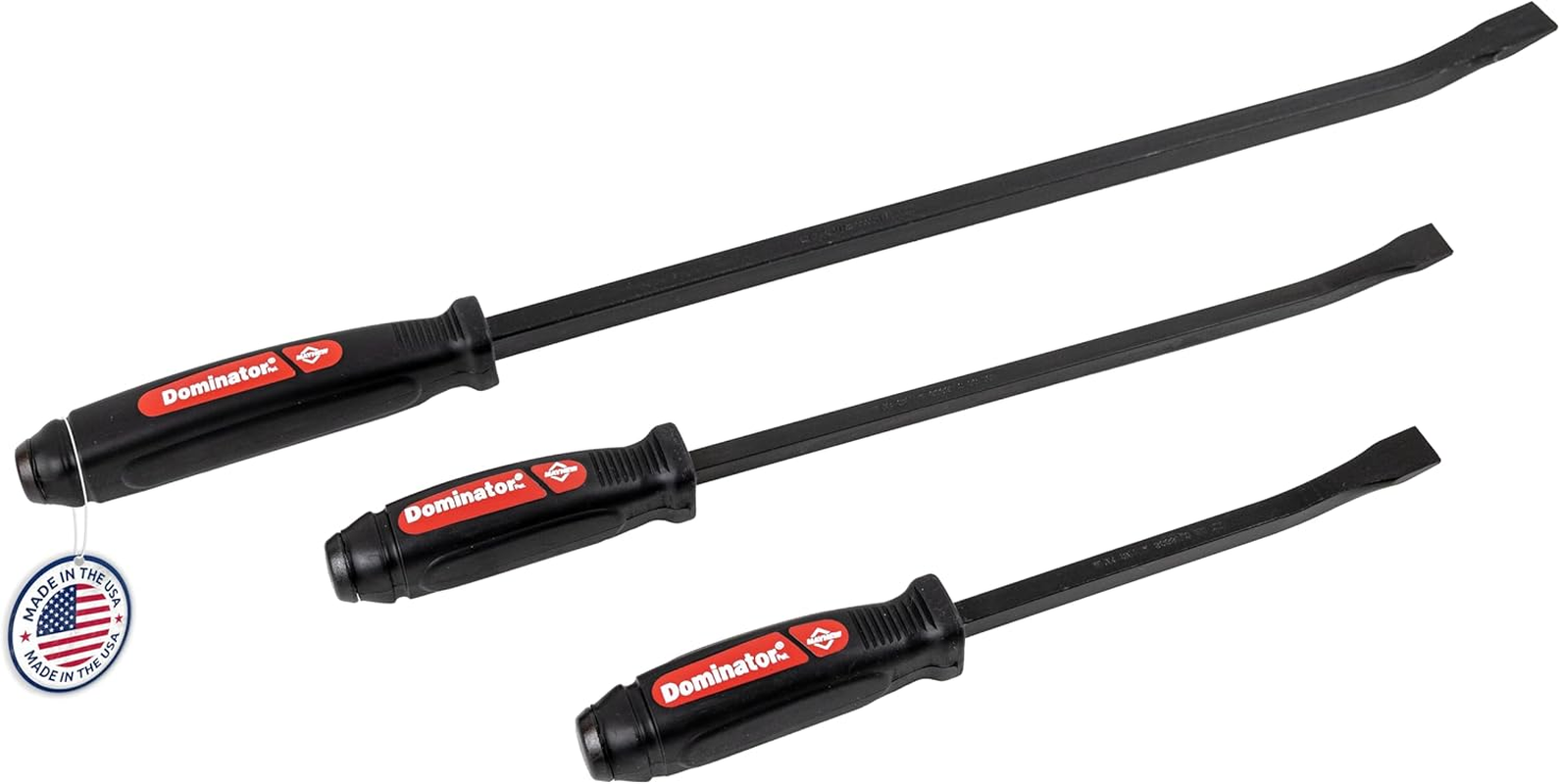 Mayhew Tools 61355 Dominator Pry Bar Set, 3-Piece Curved, Black Oxide Finish image number 1