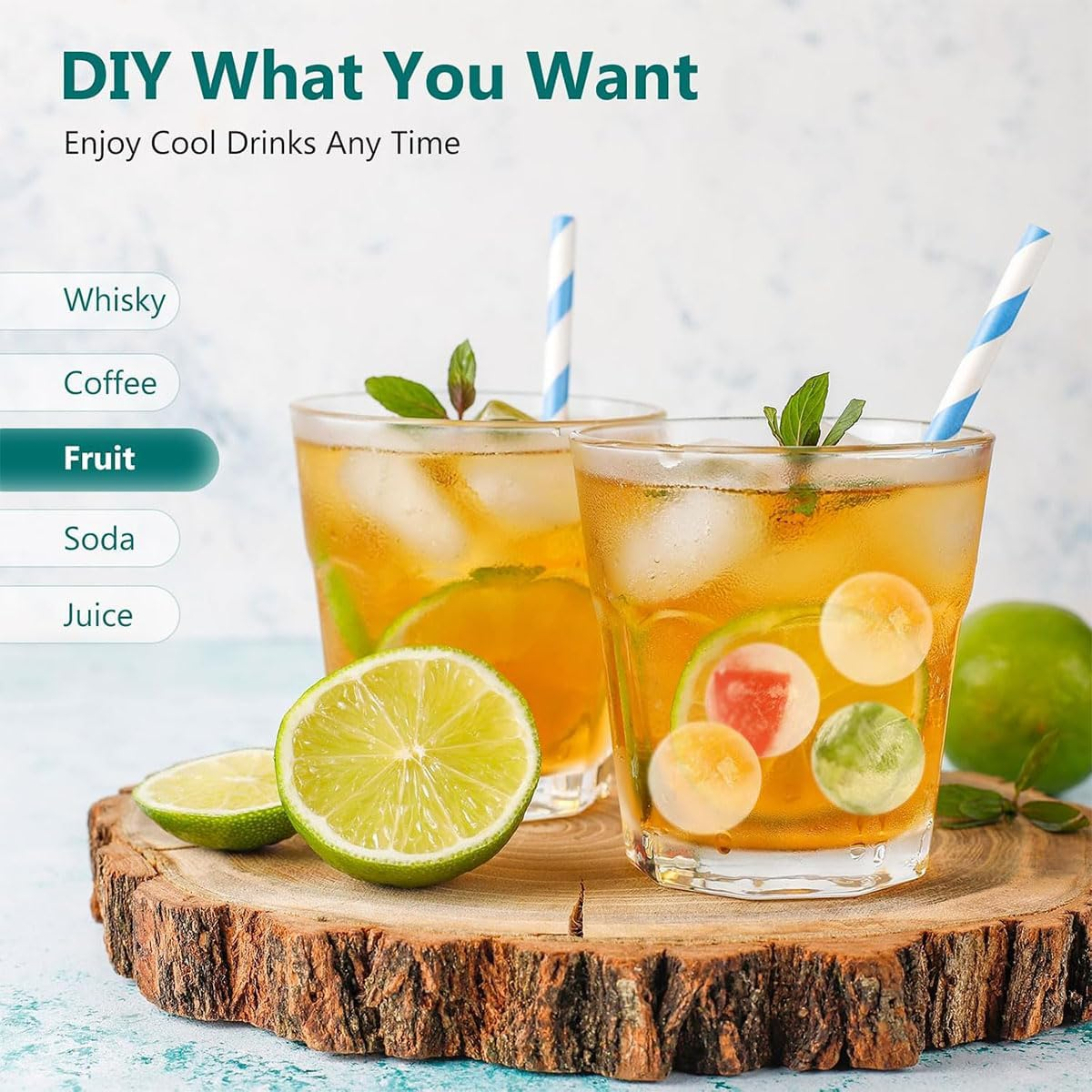 Ice Cube Tray with Lid and Bin, 28 Pcs Ice Trays for Freezer, Food Grade Plastic Ice Cube Mold, Easy Release & Stackable Ice Contrainer with Ice Scoop, for Drinks, Cocktail and Food Fresh (Yellow) image number 2