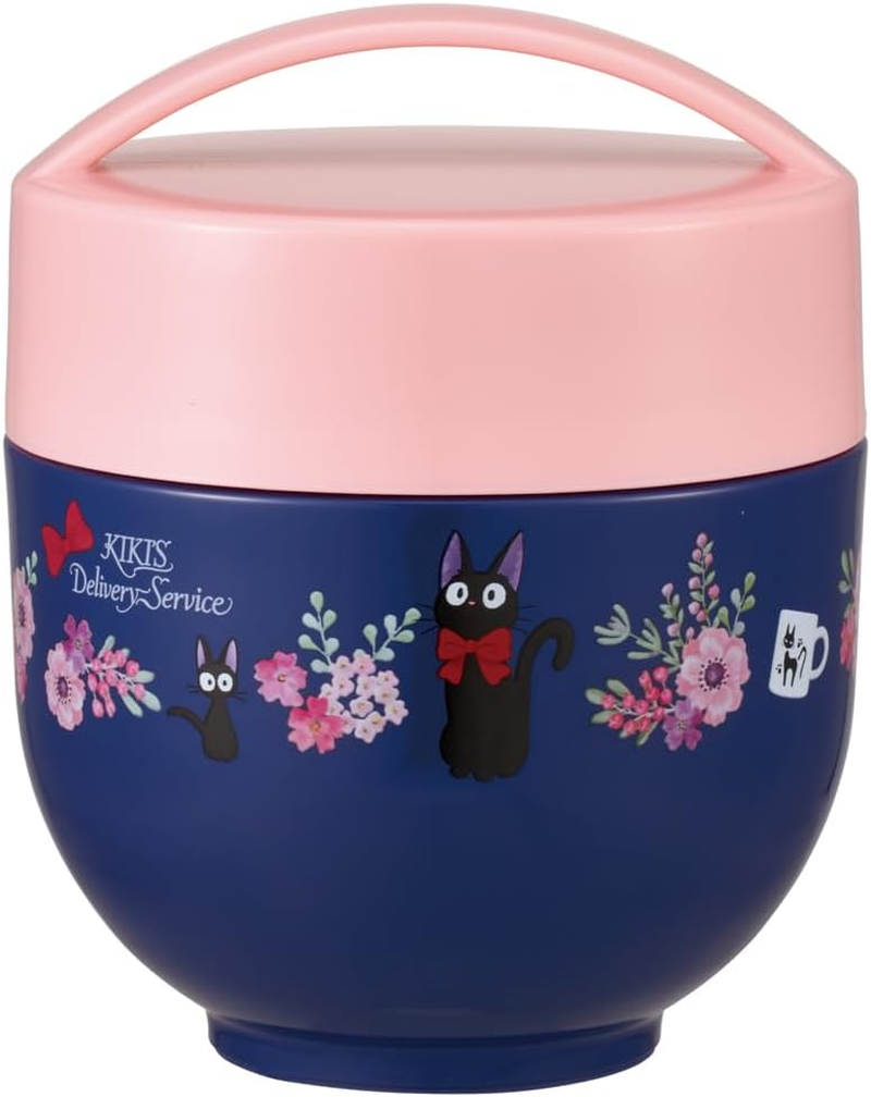 Skater LDNC6AG-A Antibacterial Insulated Lunch Box, Bowl Shape, Lunch Jar, 19.3 Fl Oz (540 Ml), Kiki'S Delivery Service, French Studio Ghibli image number 1
