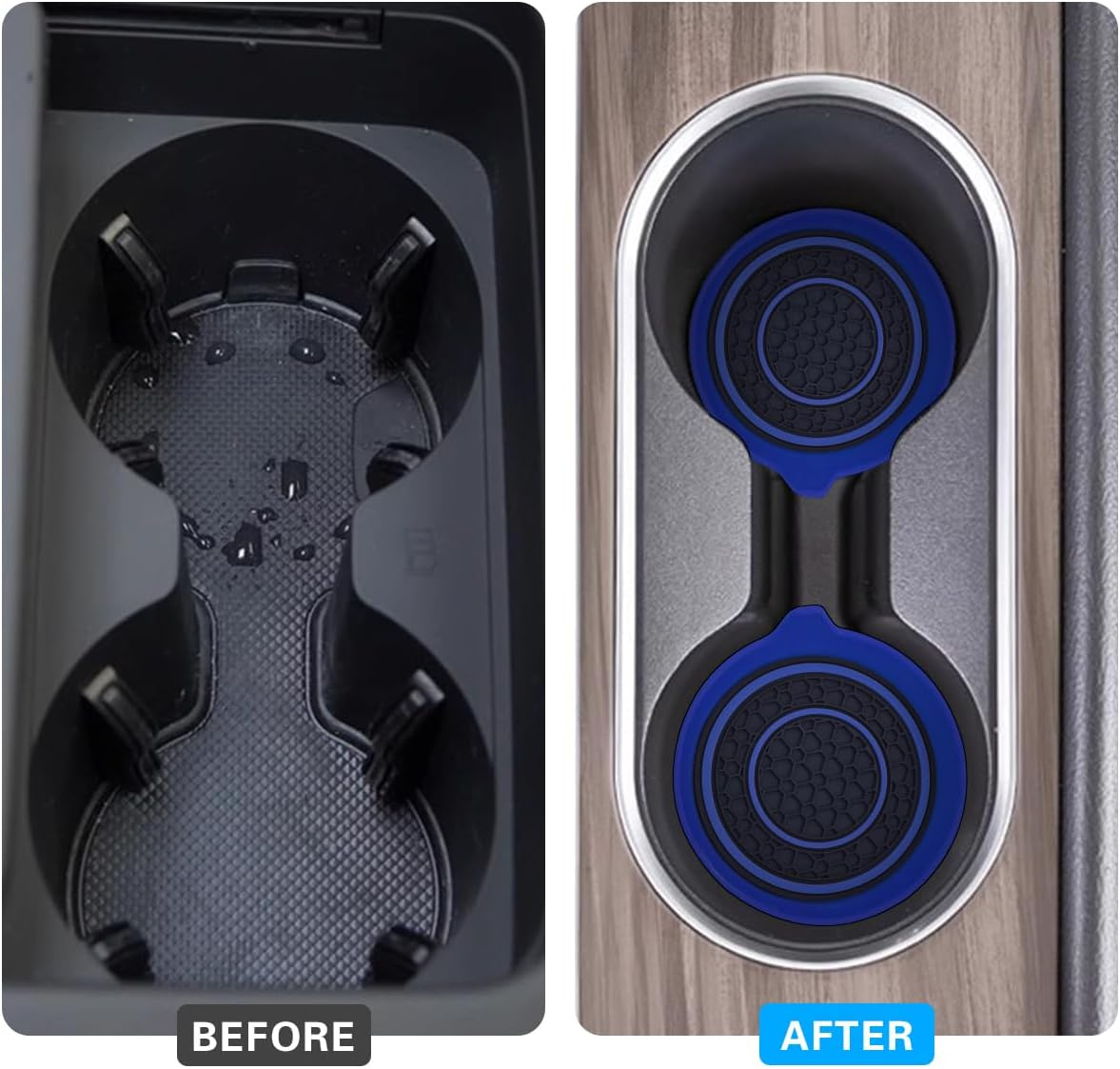 Mandark Car Cup Holder Coaster, 2.75 Inch Non-Slip Vehicle Cup Holder Insert Mats, Dustproof Automotive Interior Console Cup Insulated Pads Accessories, Universal for SUV, Sedan, Truck (Blue) image number 6