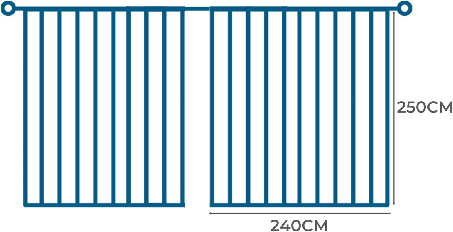 Marlow 2 Panels Blockout Curtains Chenille Window Blackout Draperies Eyelet Day Bedroom Living Room Thermal 240Cmx250Cm (Haze Blue) image number 3
