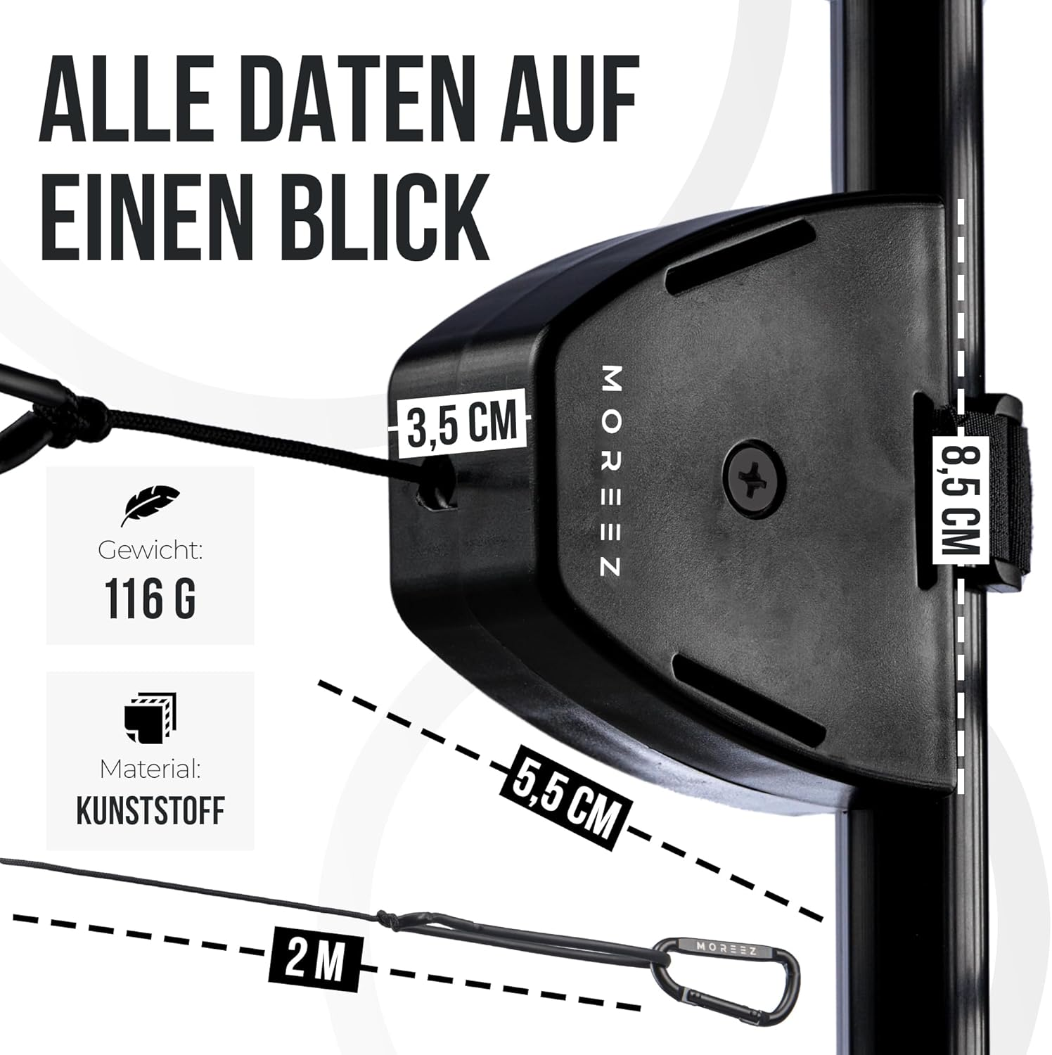 MOREEZ Bicycle Tow Rope for Children and Adults [For All Bike Types] Easy to Attach and Uncouple, Seconds Months, Tensile Load up to 120 Kg, E-Bike, Woom Bike, Mountain Bike Order Now! image number 6