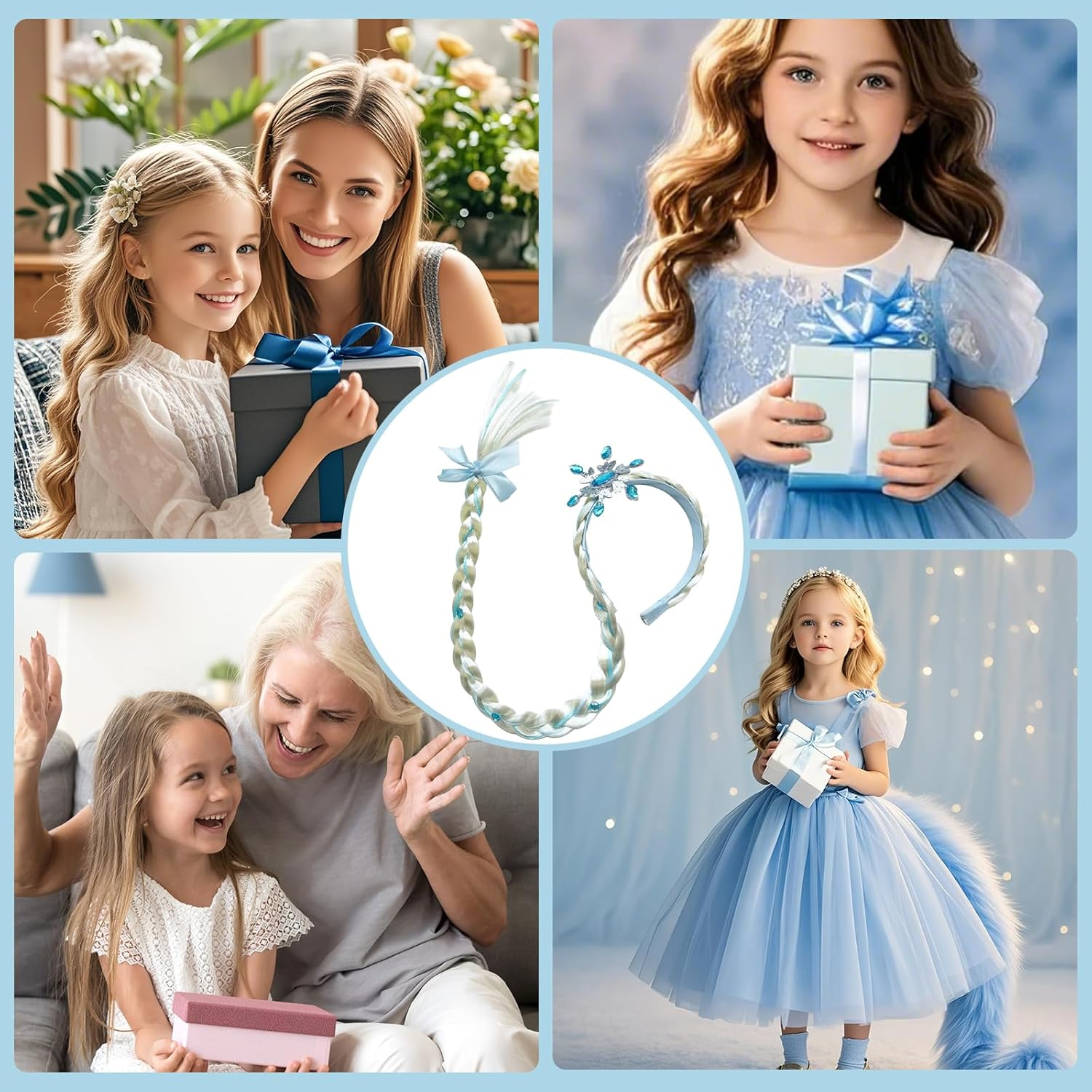 Children'S Hair Strands, Cosplay Braid, Hair Accessories, Wig Children, Girls Wigs Hairpiece, Headband Braid, Long Hair Wig Braids for Girls, Children'S Wigs for Girls image number 5