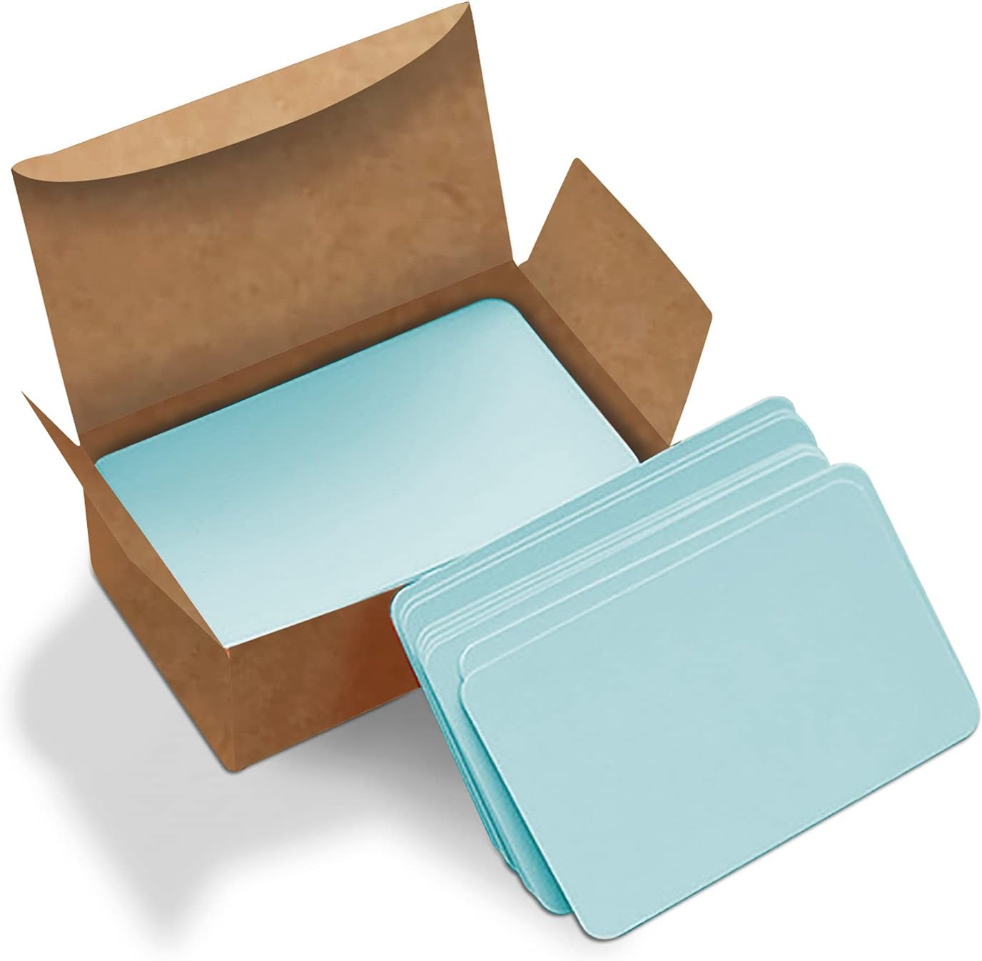 VANRA 300PCS Small Blank Index Cards 3.5X2 Inches Note Cards Study Flash Cards, Word Message Gift DIY Cards Kraft Paper Tags (Assorted Colors Light, 300/Pack)