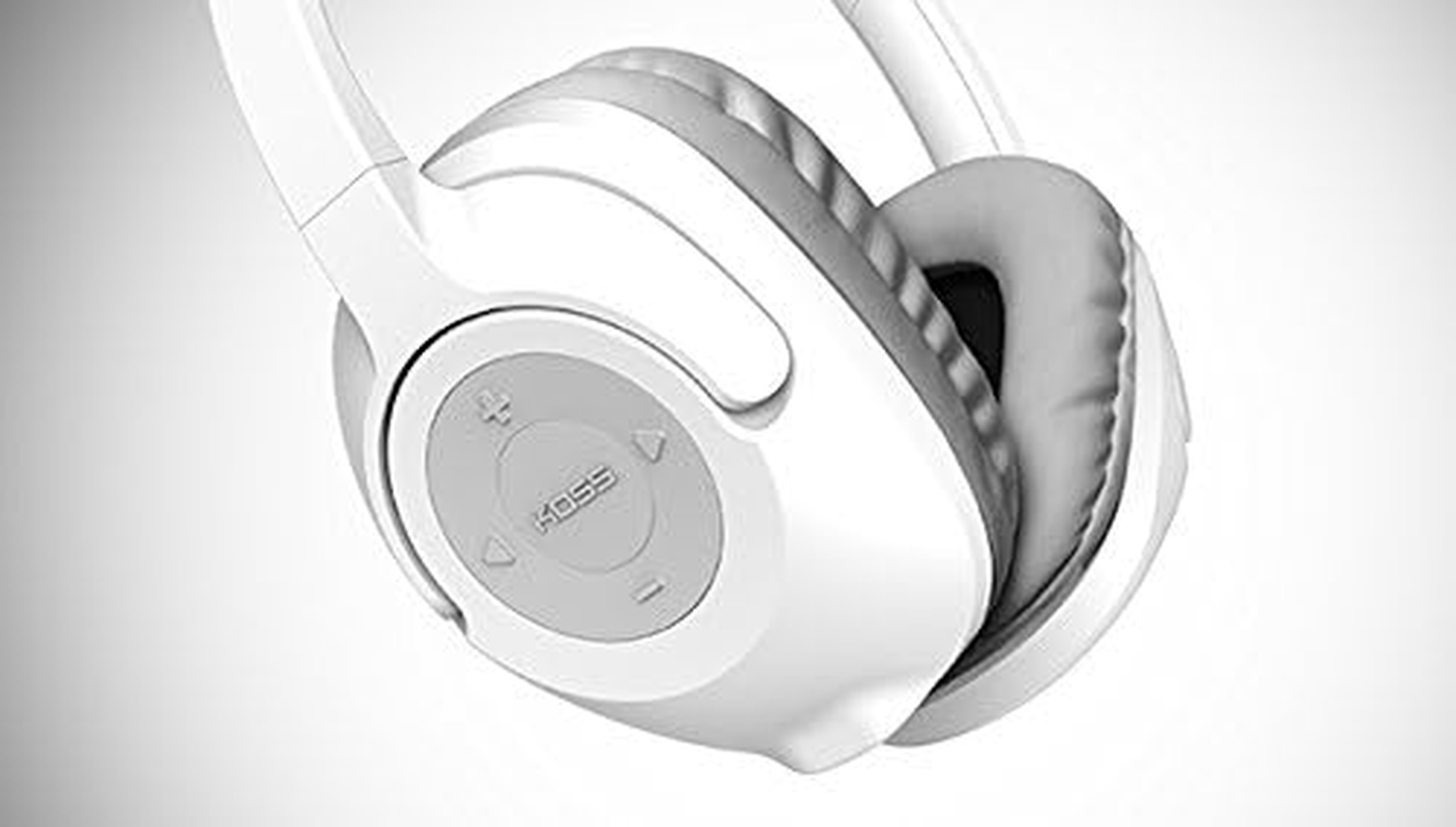 Koss Bt539Iw Wireless Bluetooth Over-Ear Headphones (3.5 Mm Jack) for Imac/Iphone/Ipad/Ipod/Laptop/Mp3 Players/Samsung/Smartphones - White