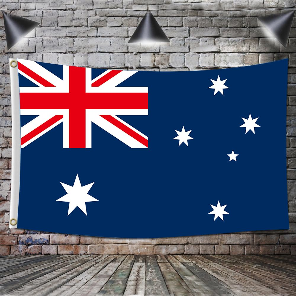 Australian Aussie Flag Australia Day Heavy Duty Outdoor 3X5 Ft Australian National Flags (Blue) - Blue image number 1