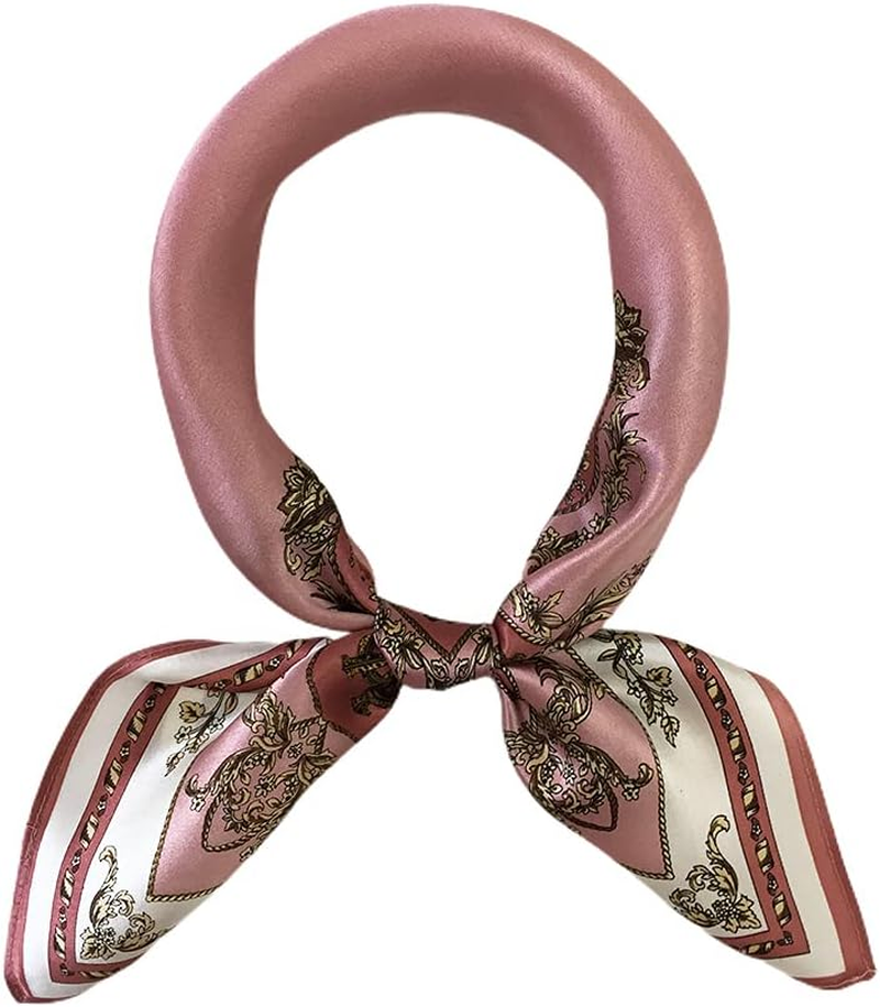 100% Mulberry Silk Scarfs for Women - Lightweight Square Satin Head Scarf - Small Silk Hair Scarf with Gift Packed 21" X 21"