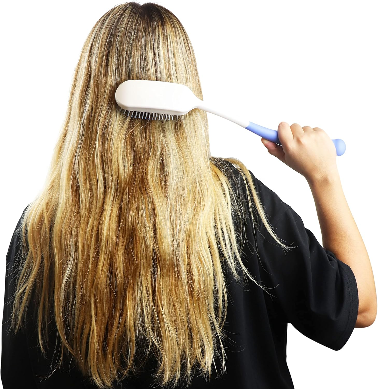 KMINA - Hair Comb and Hair Brush with Long Handle (Pack), Comb with Long Handle, Brush Hair Long Handle, Hair Brush for Seniors image number 4