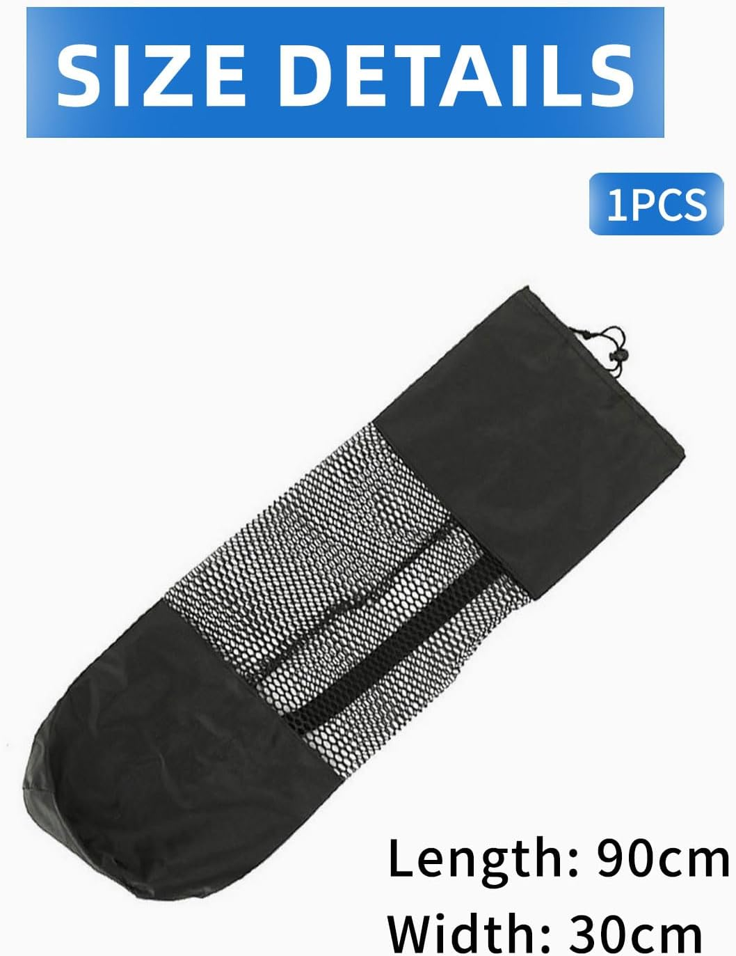 SCJJZ Yoga Mat Bag, Black, 90 X 30 Cm, Oxford Fabric, Drawstring Closure image number 4