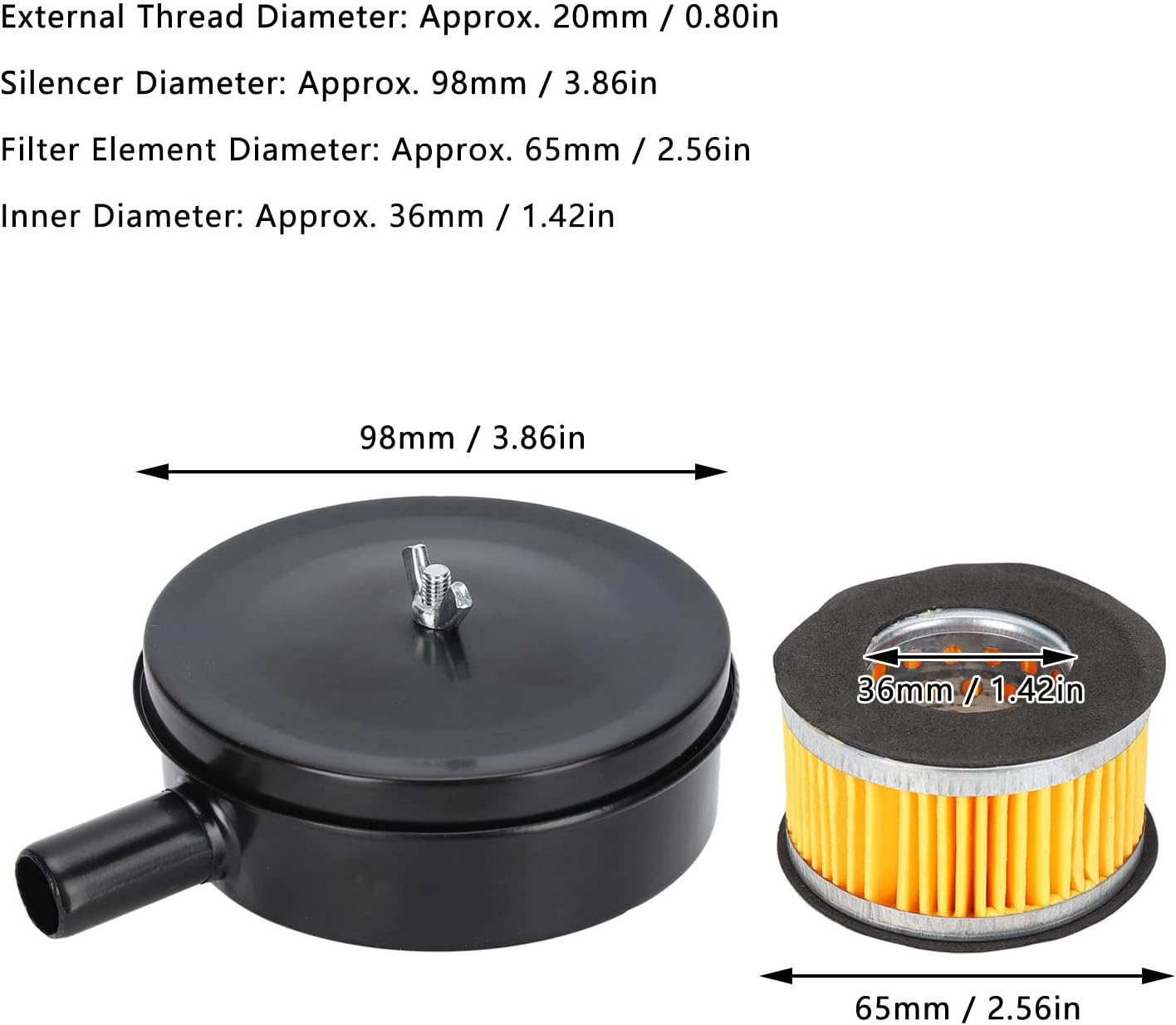 Air Compressors Inlet Filters, Easy Installation Choice Ideal Air Compressor Filter for Noise Equipment image number 5