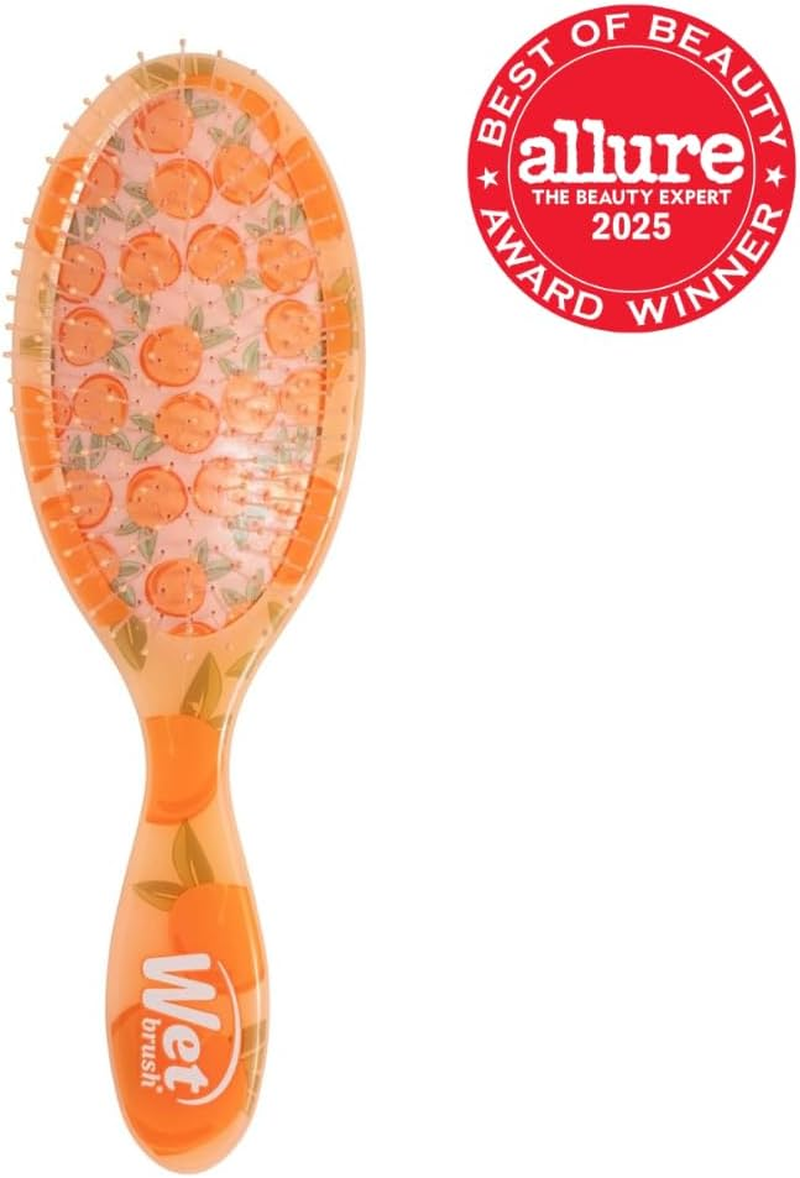 Wet Brush Original Detangler, Peach (Tutti Fruity), Ultra-Soft Intelliflex Bristles Glide through Tangles, Detagnling Hair Brush, All Hair Types (Wet & Dry), Women & Men, Limited Edition - Tutti Fruity Lemon image number 2
