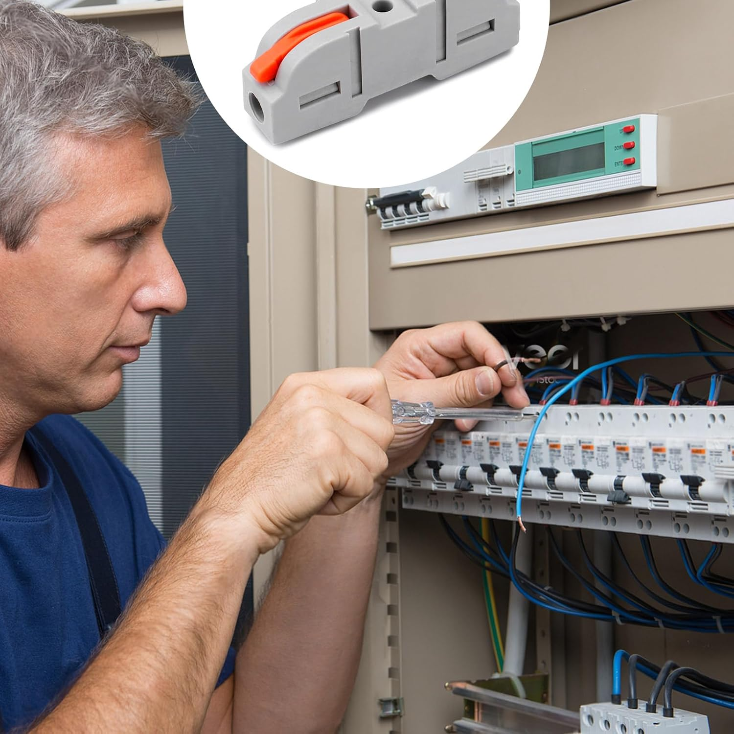 80 PCS Quick-Connect Terminals, Wire Splitters, Connectors, Butt Splices with 1 Input and 1 Output, Electrical Wire Connectors, Easy to Assemble and Disassemble image number 4