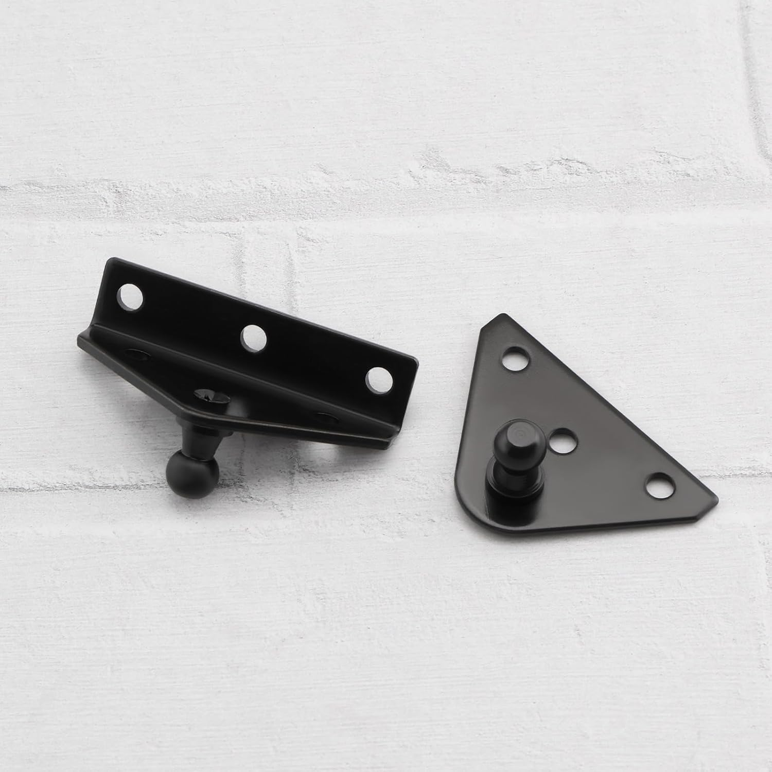 Emsea 10Mm Ball Studs Mounting Brackets Adapter Kit 2Pcs L-Type 2Pcs Flat-Type with 16Pcs Screws for Gas Struts Gas Shock Spring Strut Prop Lift Support image number 3