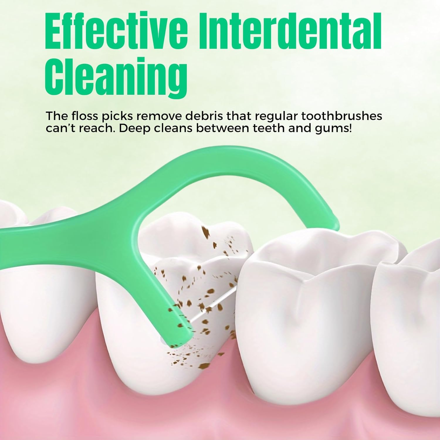 Dental Floss, Mint Toothpick Floss Picks,Teeth Stick,Tooth Picks,Teeth Cleaning, Deep Cleaning Teeth Stick Perfect for Dental Cleaning (100) image number 3