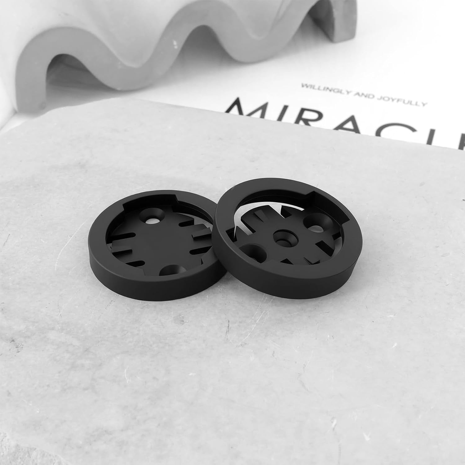 Ecsing 1PC Bike Handlebar Computer Mount for 31.8Mm Handlebars Compatible with Garmin Edge Compatible with Wahoo Elemnt 52.6X31.8X37.9Mm Black image number 1