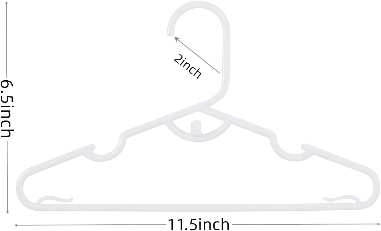 VIIBASE 40Pcs White Baby Nursery Closet Hangers,Non-Slip Laundry Infant Pant Hanger for Born Clothes Gift,Stackable Hangers,Save Space Ultra-Thin Child Coat Hanger for Girl Boy Toddler Kid image number 6