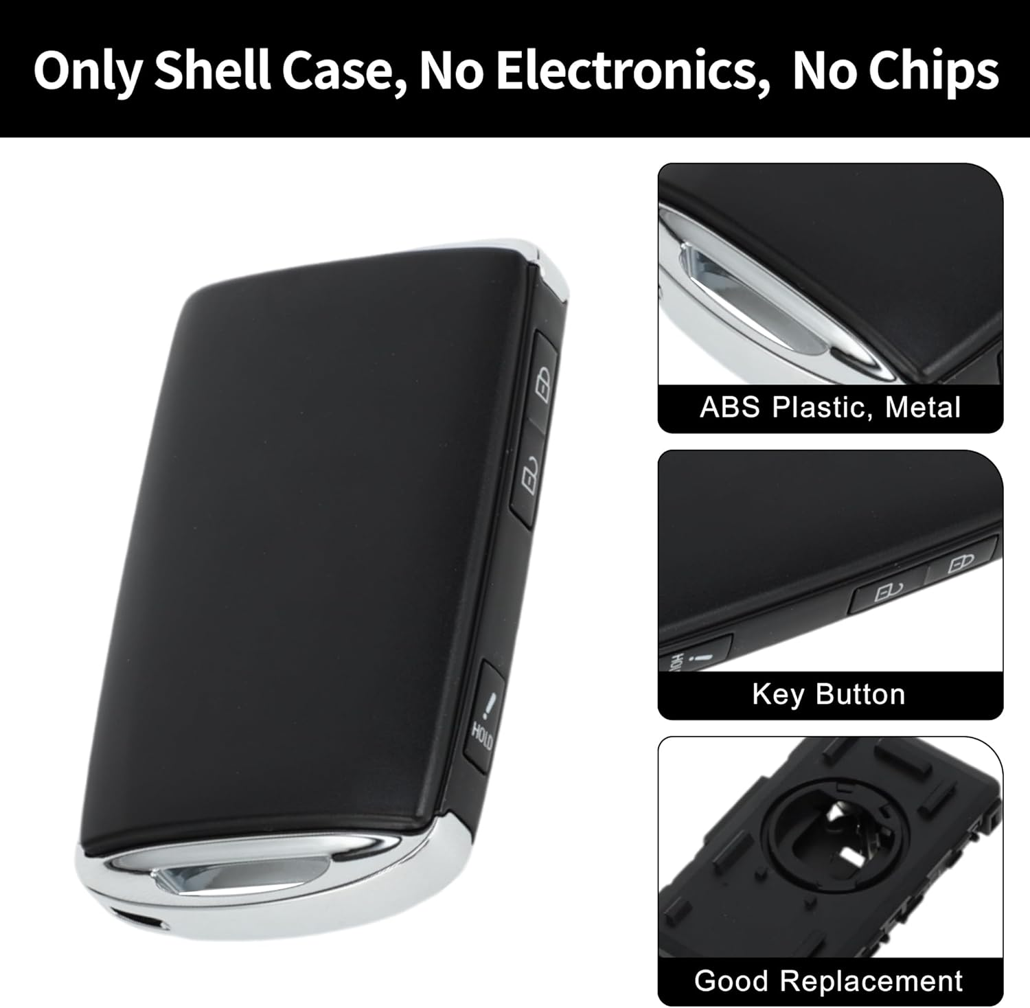 X AUTOHAUX Key Shell Case Keyless Entry Remote Key Fob Replacement Case for Mazda CX-3 2020-2021 for Mazda CX-5 2020-2021 3 Buttons WAZSKE13D03 image number 2